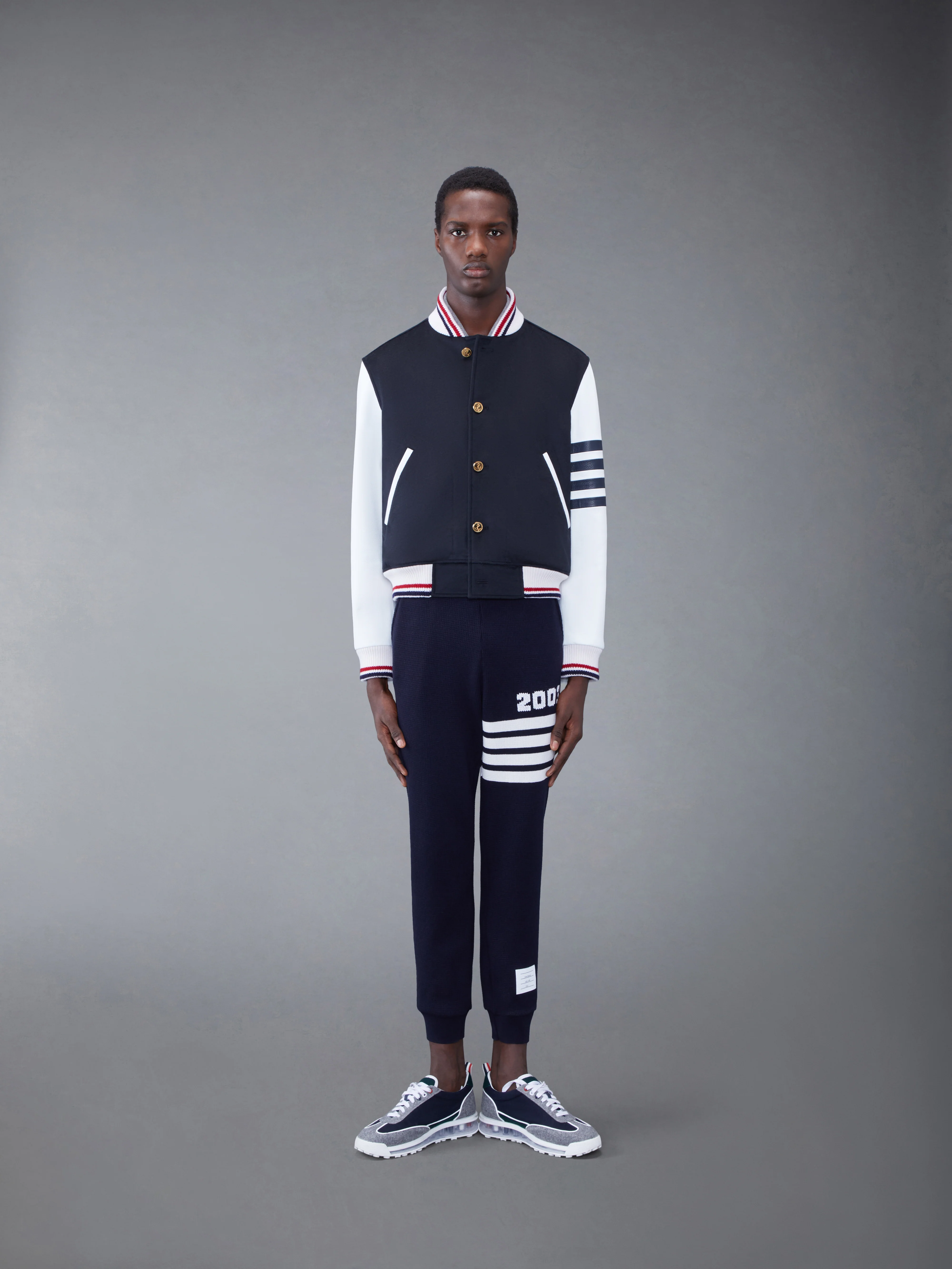 KNIT RIB 2003 4-BAR BLOUSON JACKET - Image 3