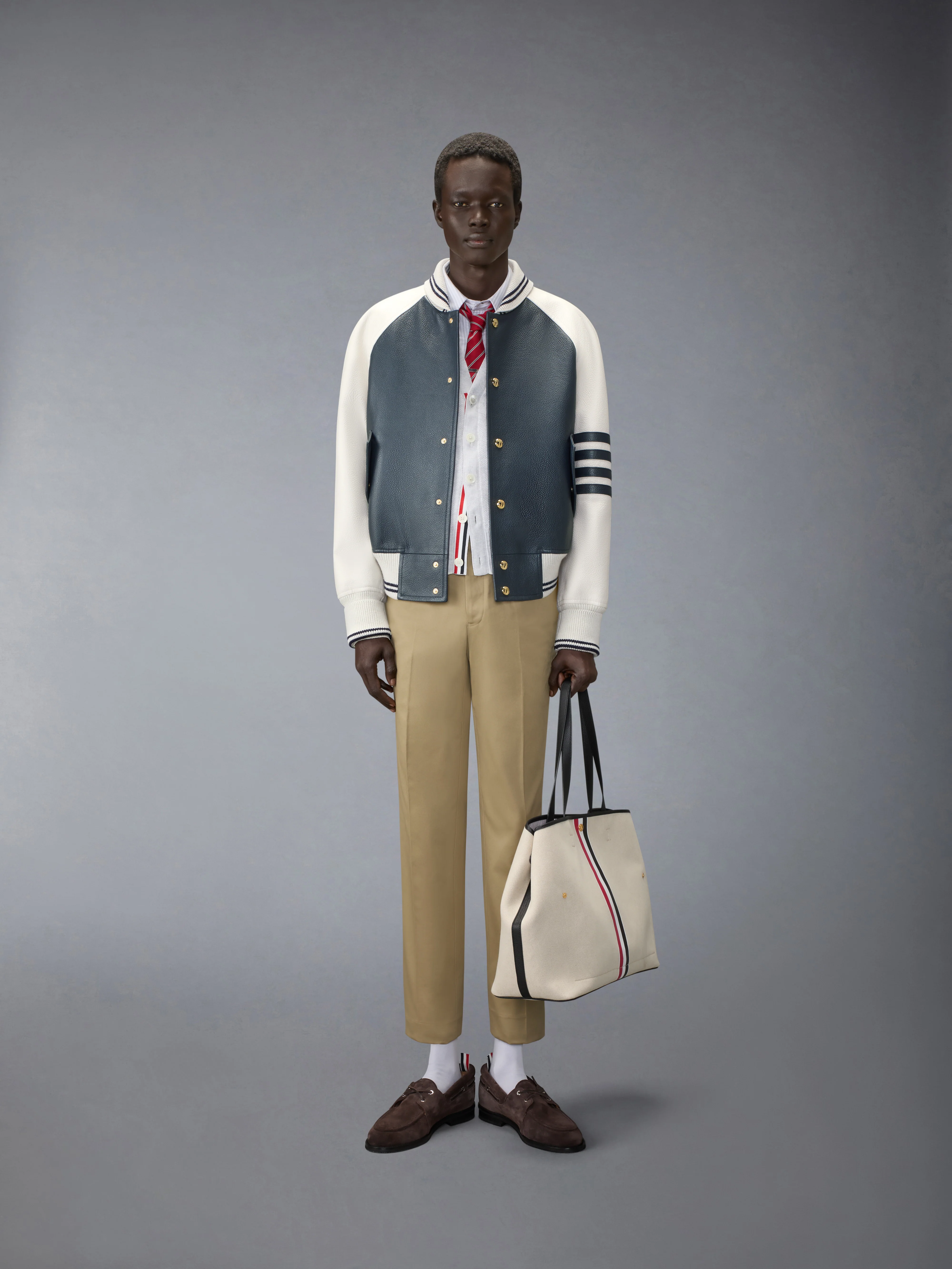 LINEN COTTON 4-BAR RELAXED FIT CARDIGAN - Image 3