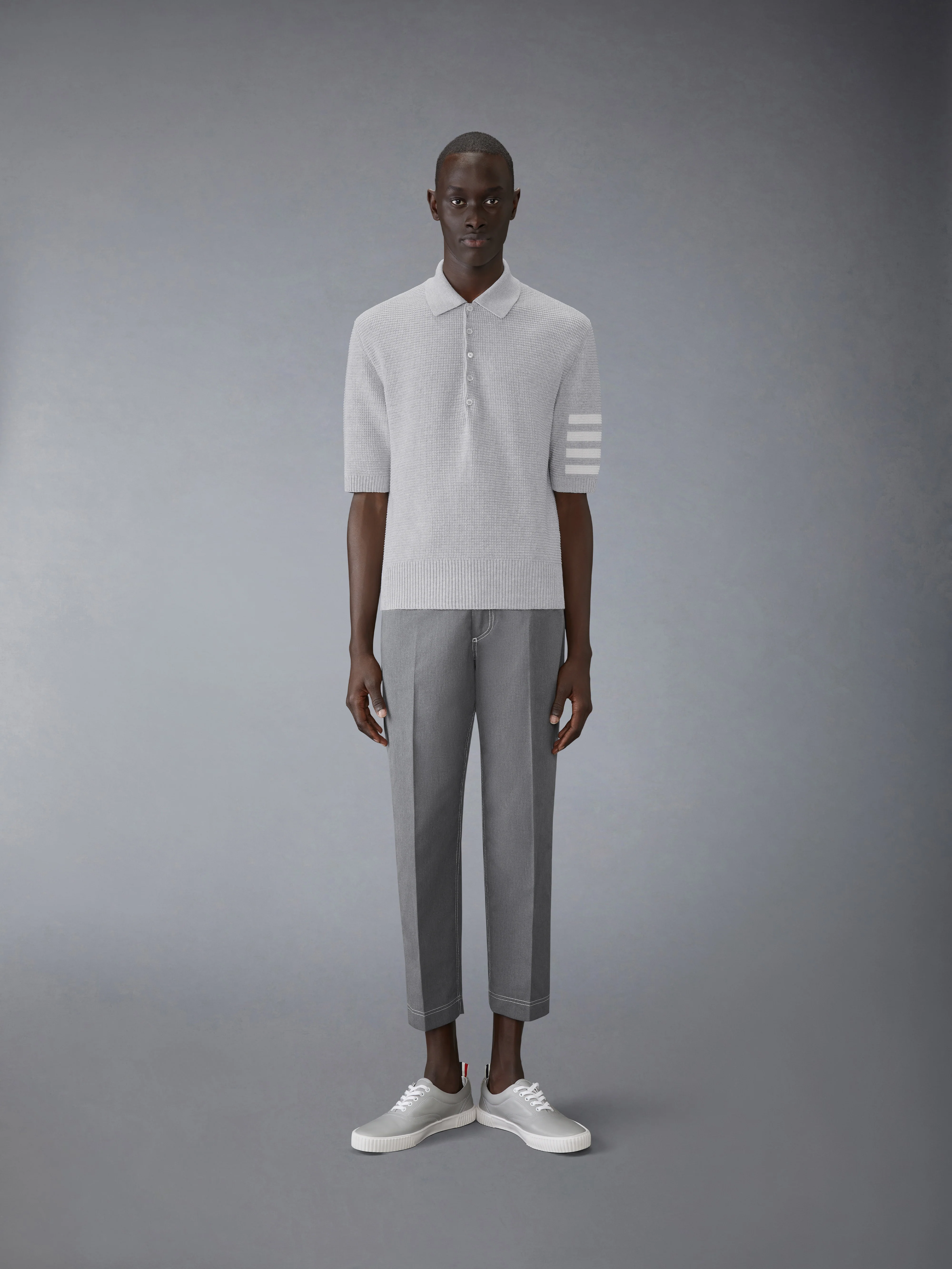 LINEN COTTON 4-BAR RELAXED FIT POLO - Image 3