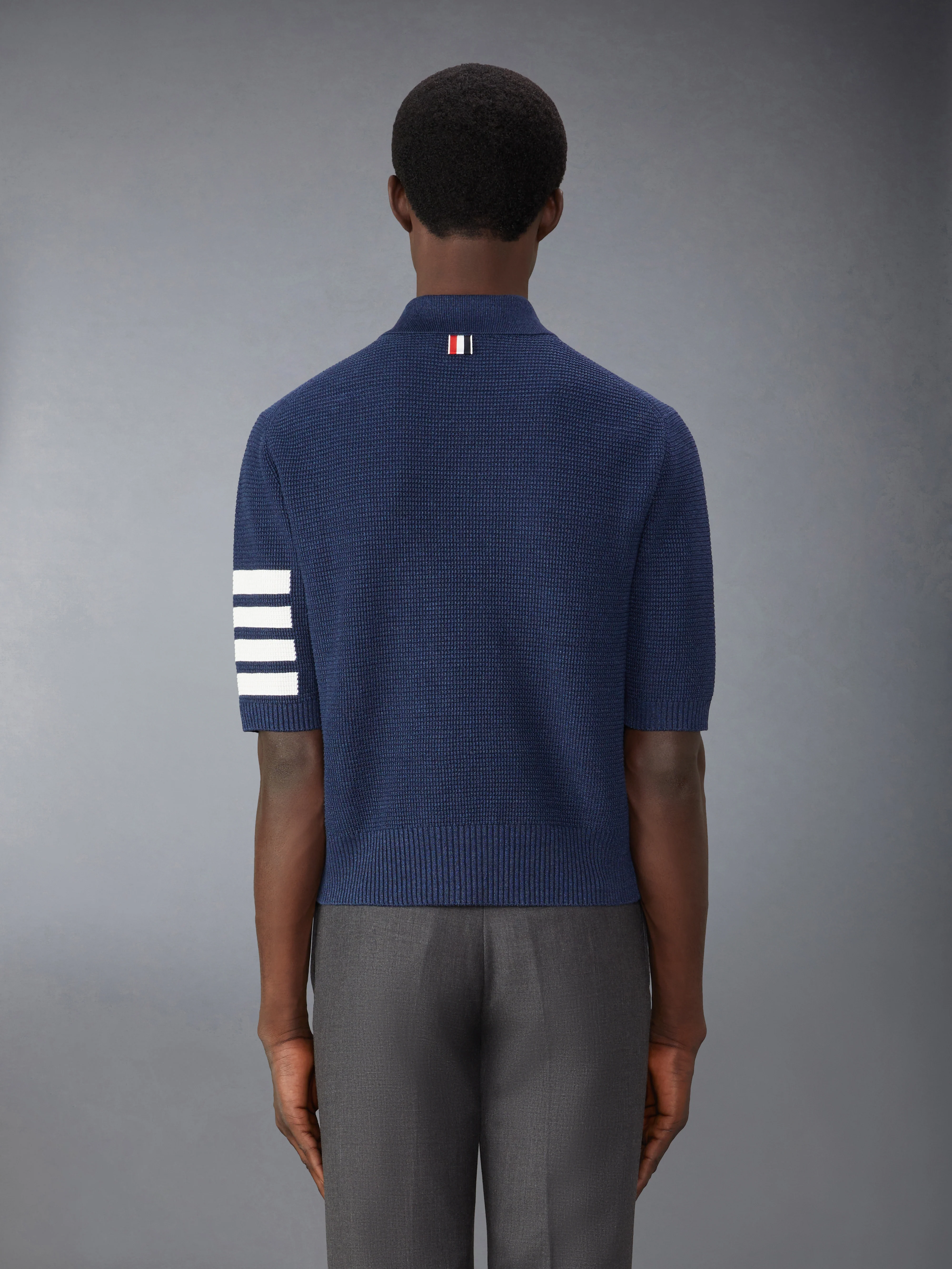 LINEN COTTON 4-BAR RELAXED FIT POLO - Image 2