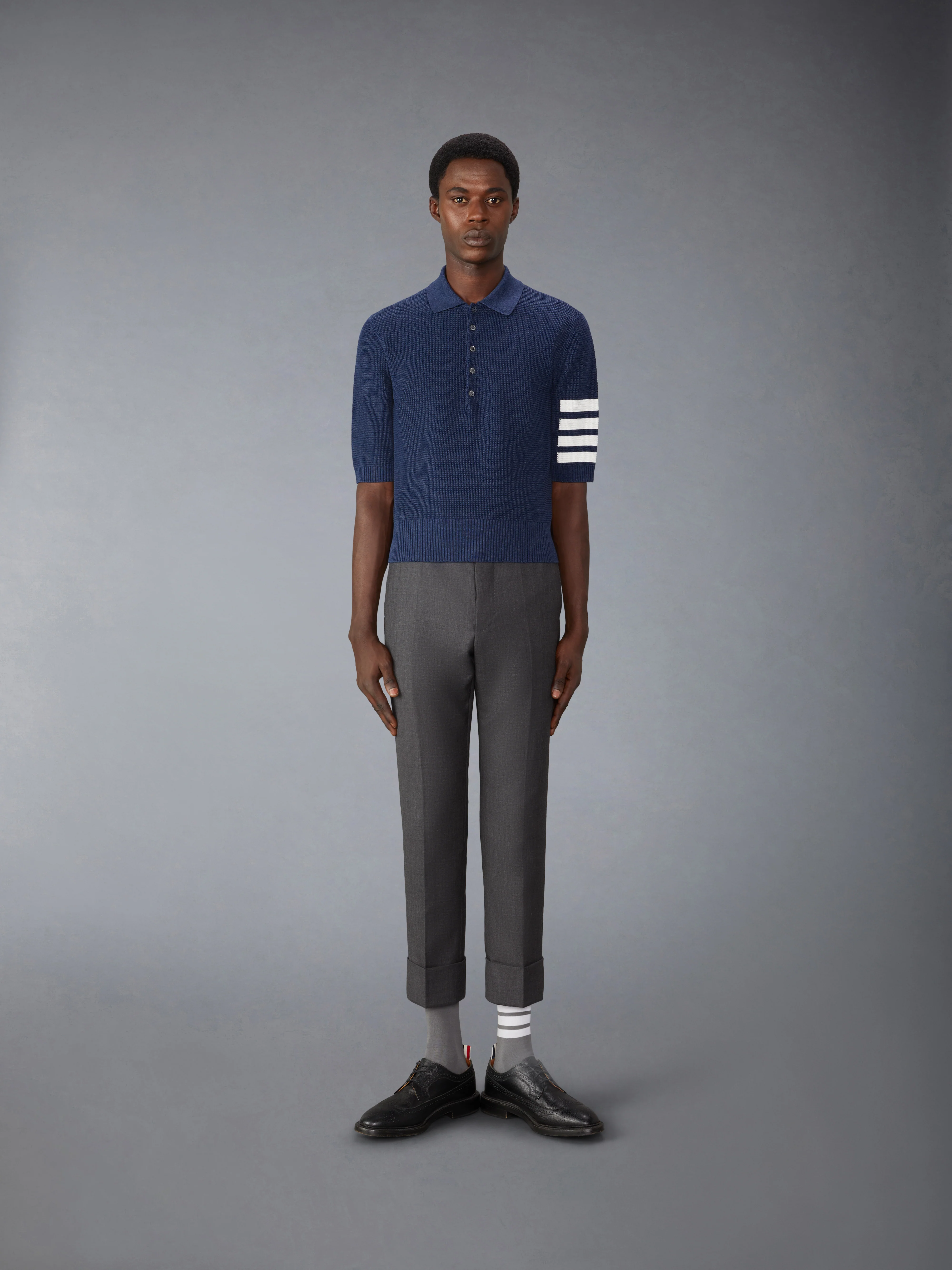 LINEN COTTON 4-BAR RELAXED FIT POLO - Image 3