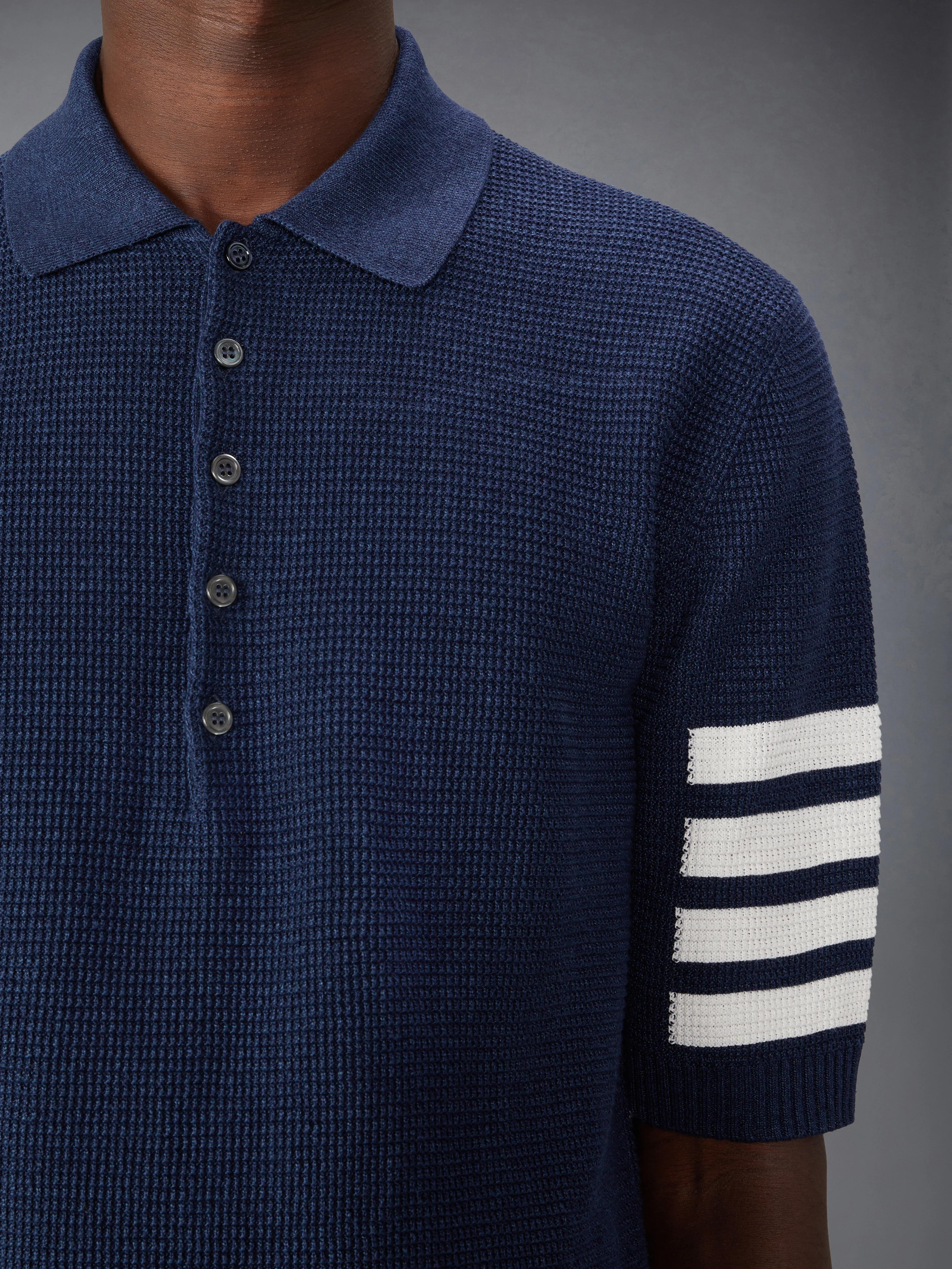 LINEN COTTON 4-BAR RELAXED FIT POLO - Image 6