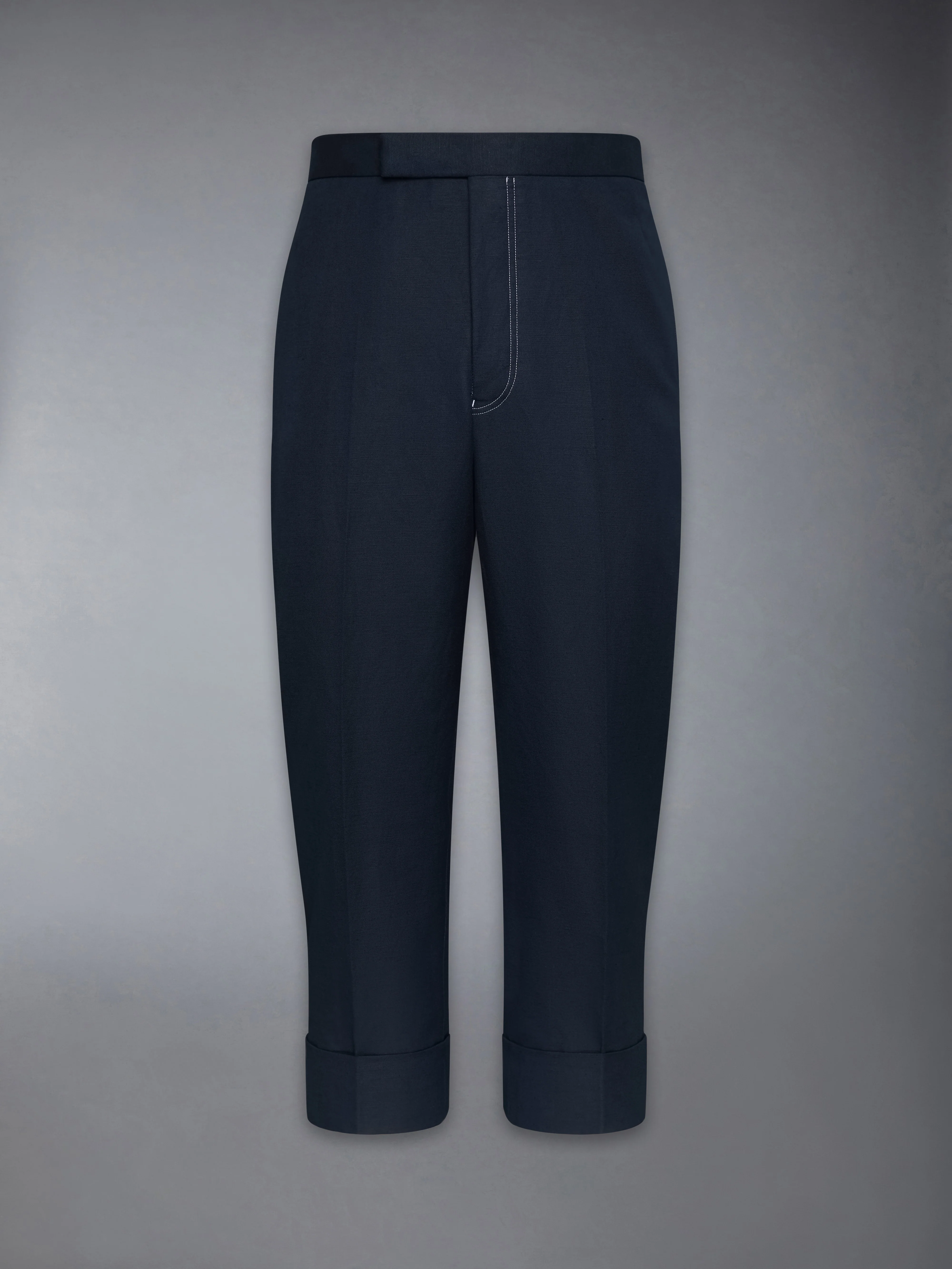 LINEN COTTON LOW RISE BACKSTRAP TROUSER - Image 5