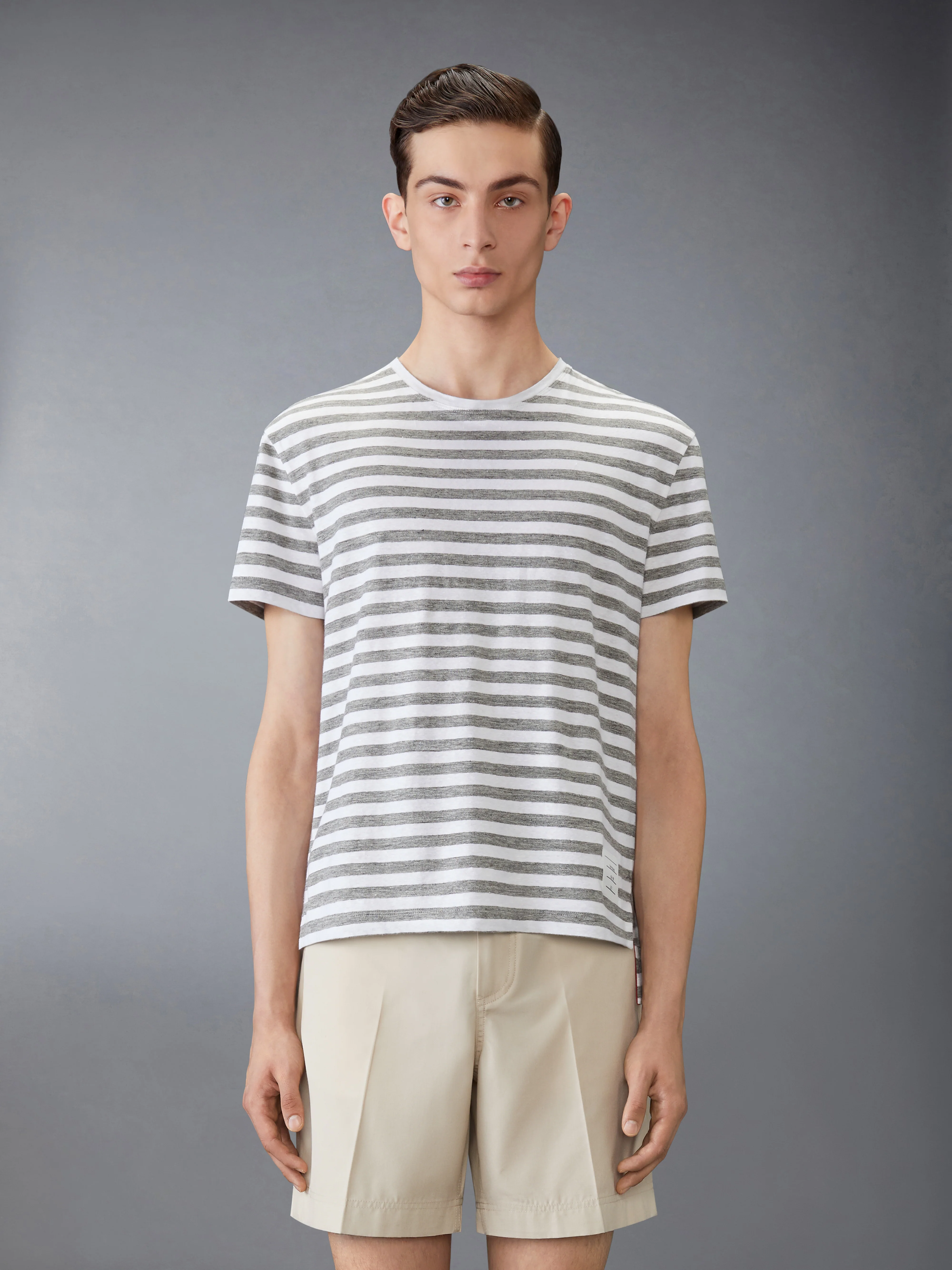 LINEN JERSEY RINGER TEE