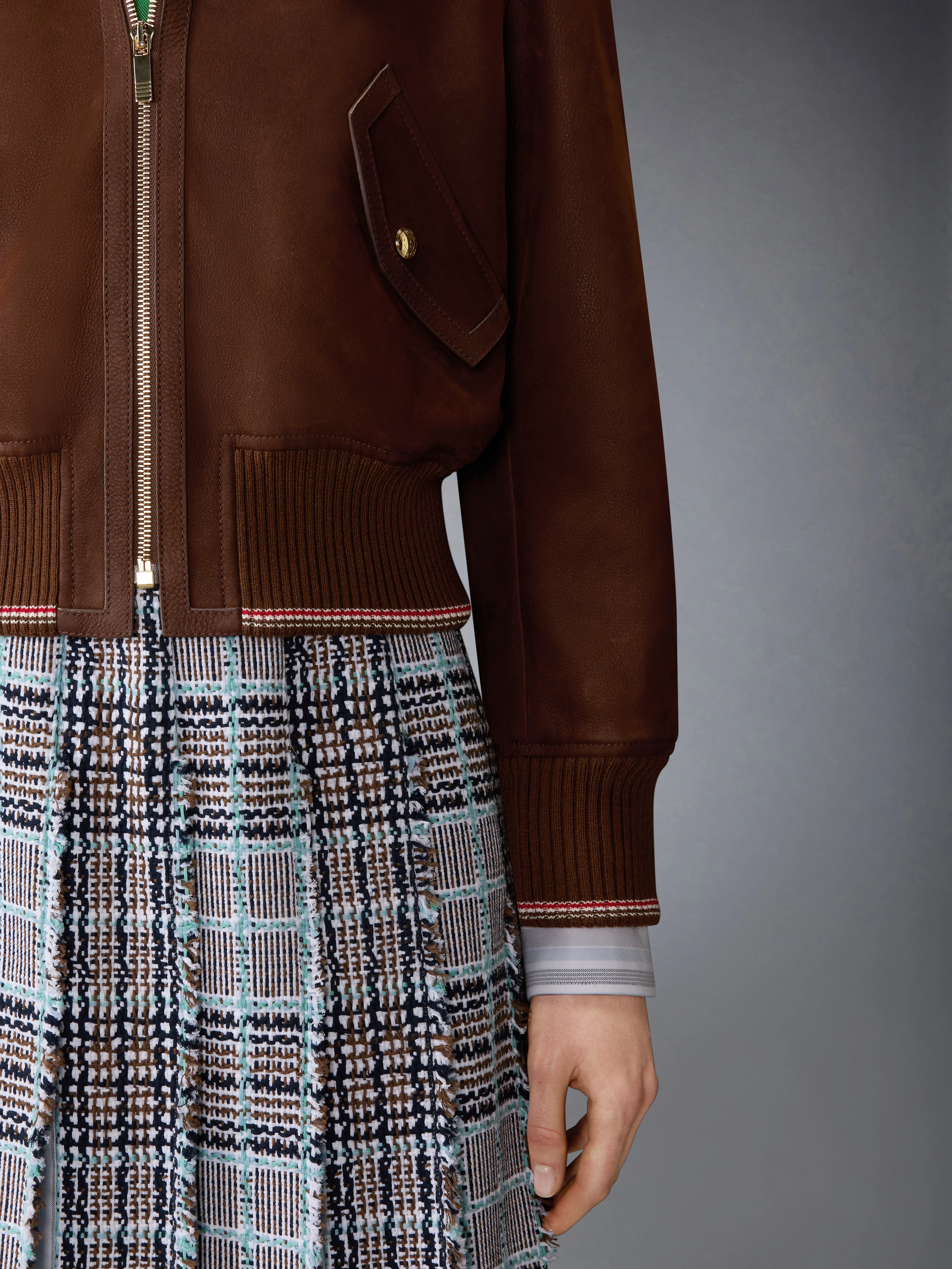 LONGBEACH NUBUX CROPPED FLIGHT JACKET - Image 5