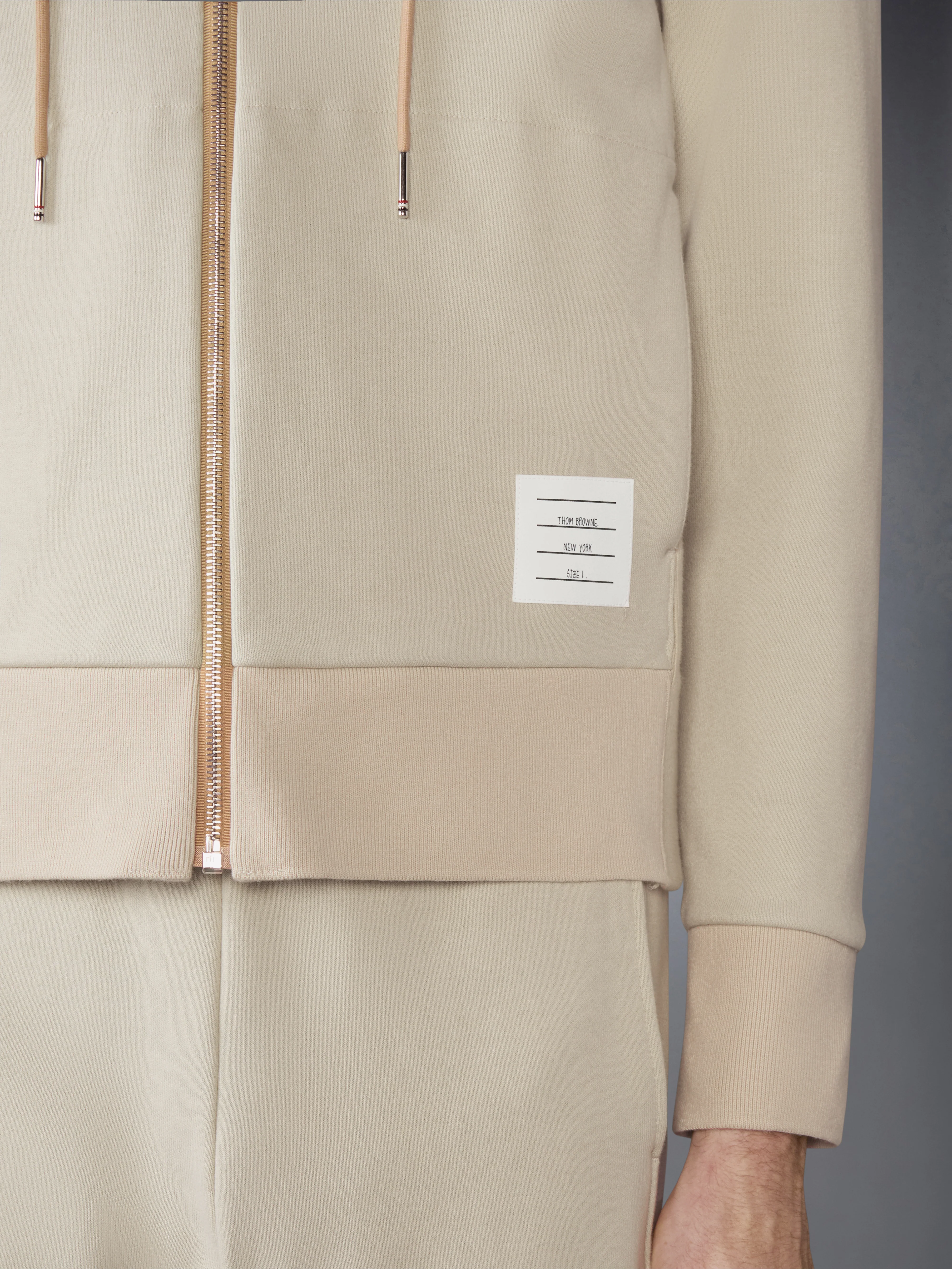 LOOPBACK JERSEY 4-BAR ZIP UP HOODIE - Image 5