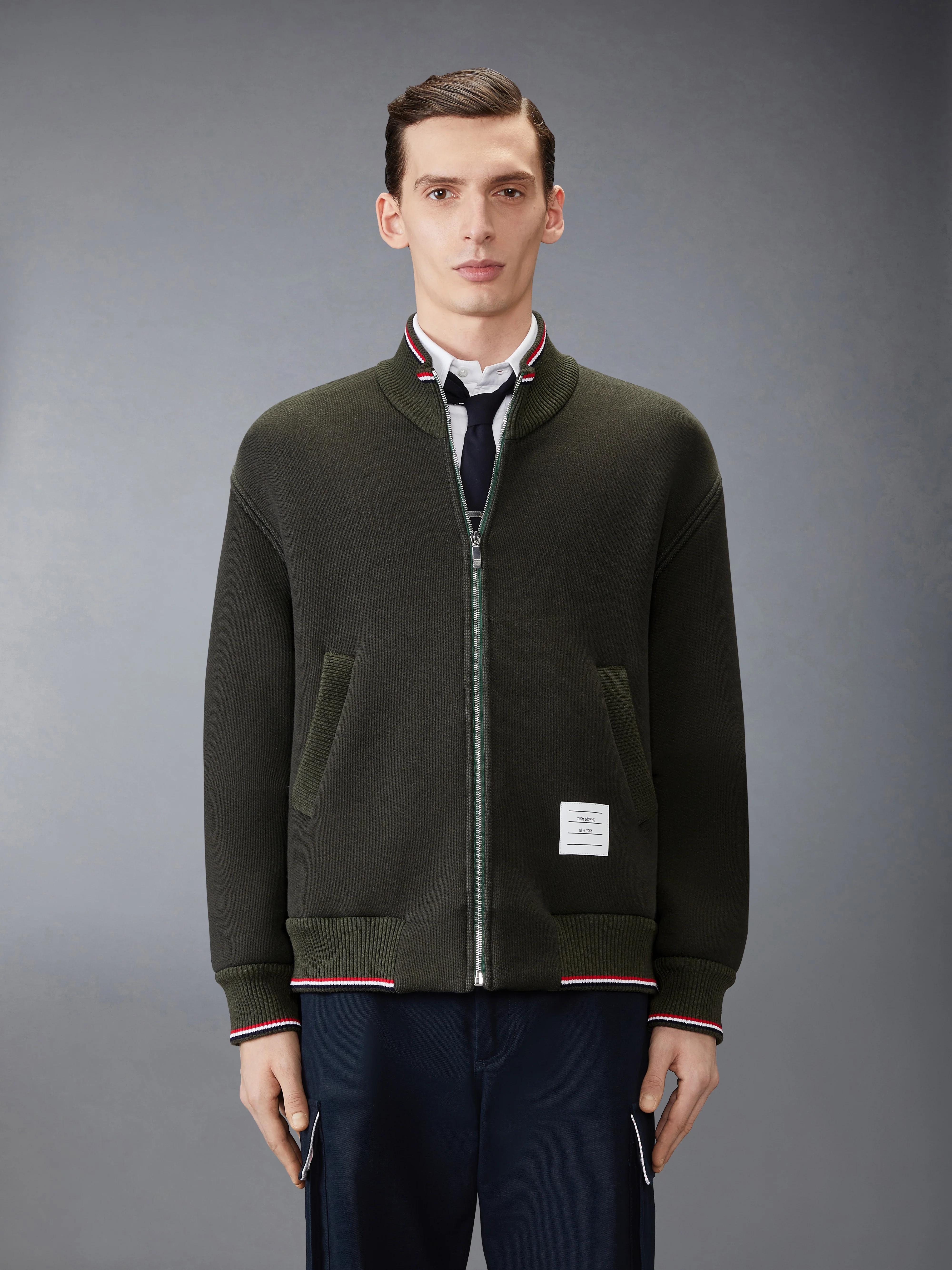 LOOPBACK OVERSIZED RWB STRIPE JACKET