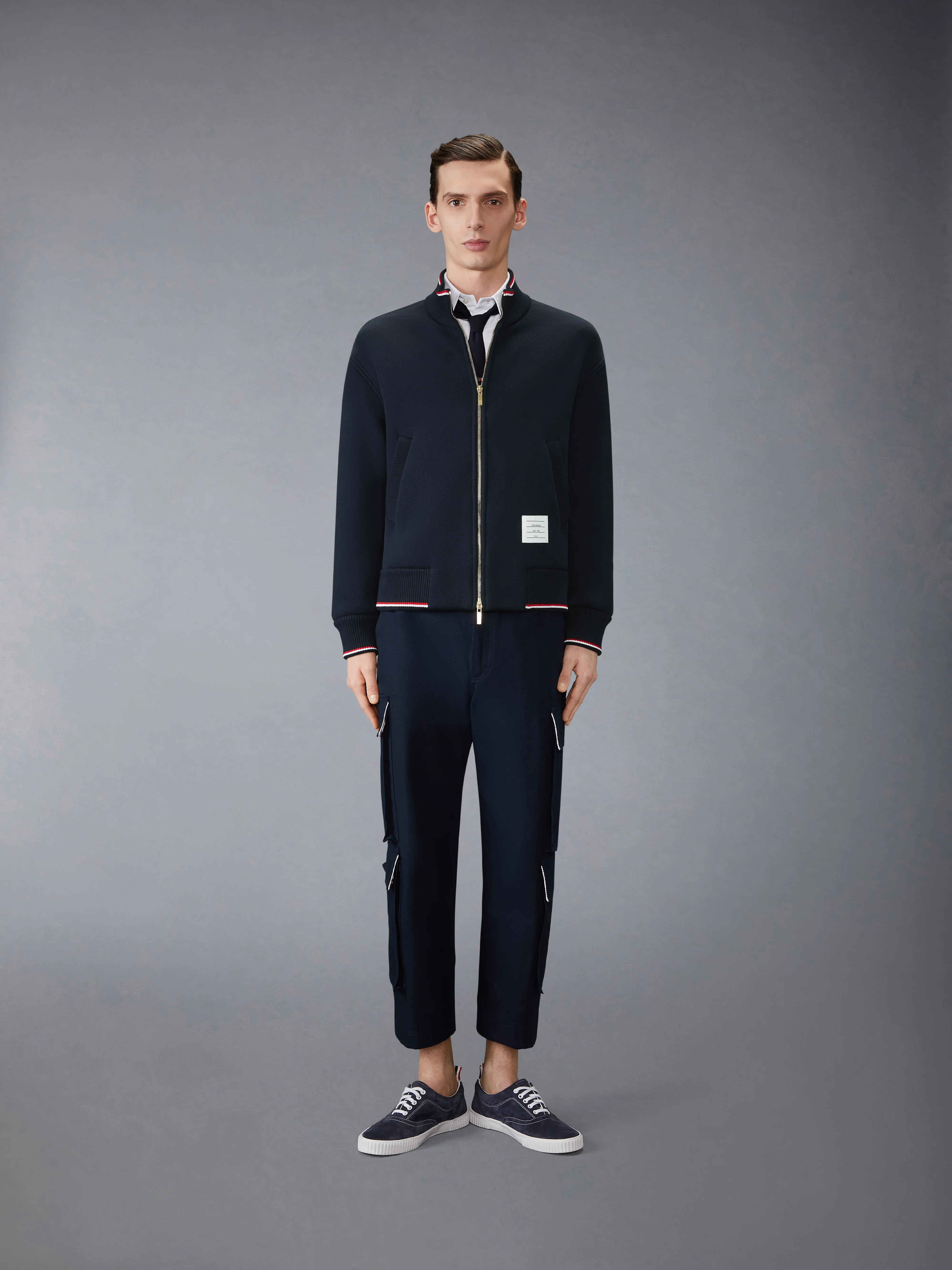 LOOPBACK OVERSIZED RWB STRIPE JACKET - Image 3