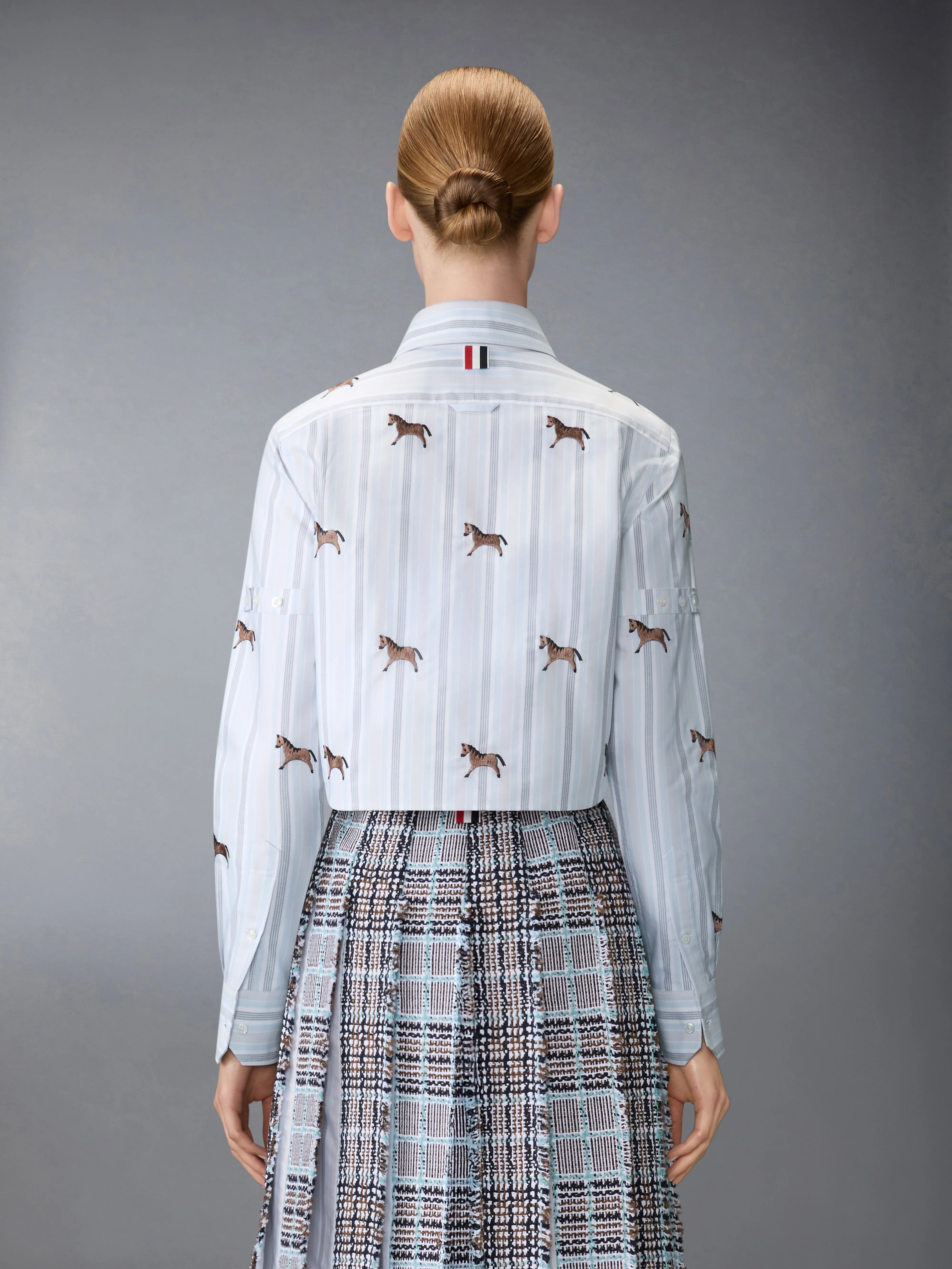 LUNAR NEW YEAR HORSE 4-BAR CROPPED OXFORD SHIRT - Image 2
