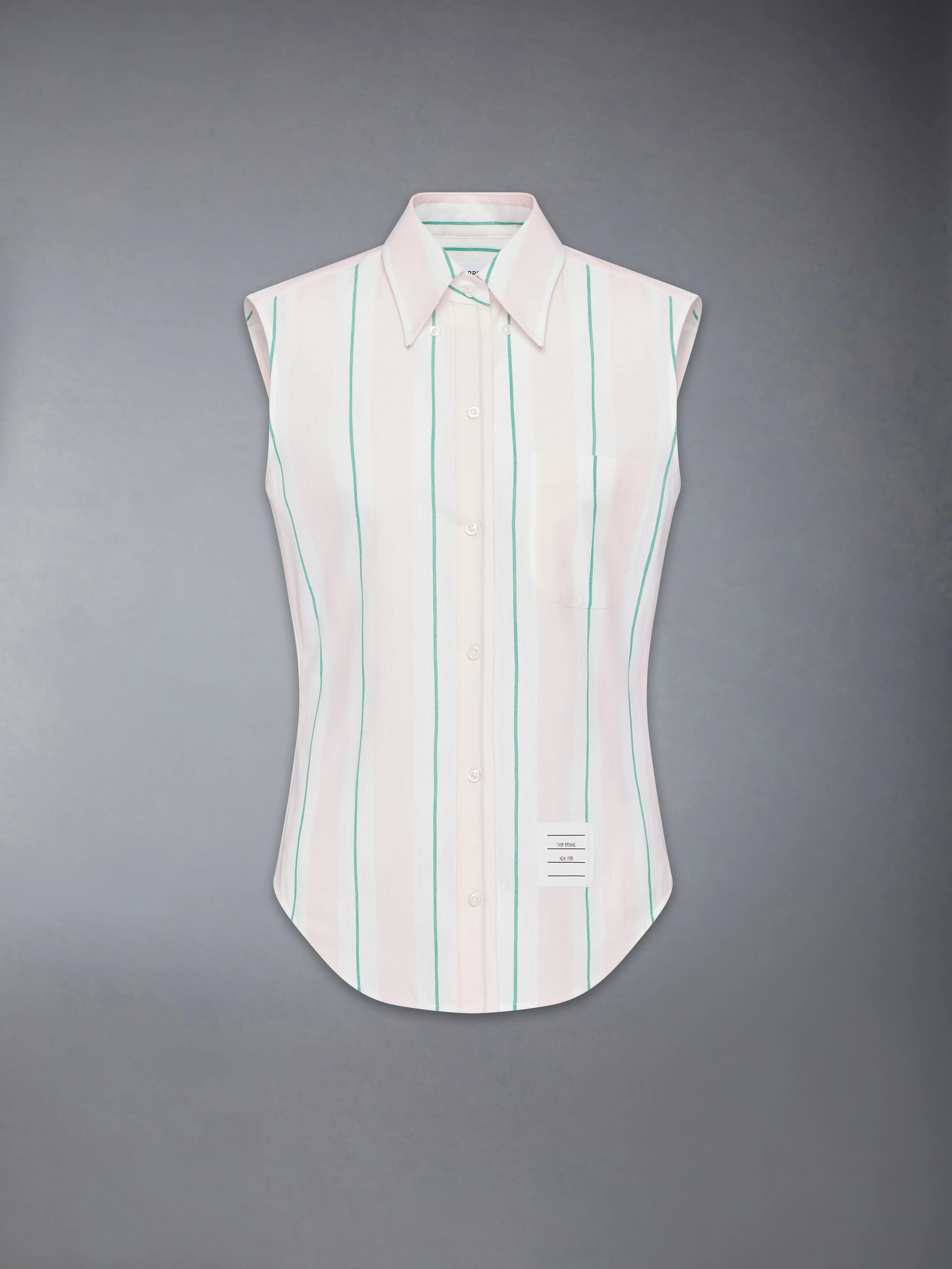 MADRAS COTTON STRIPED SLEEVELESS SHIRT - Image 6