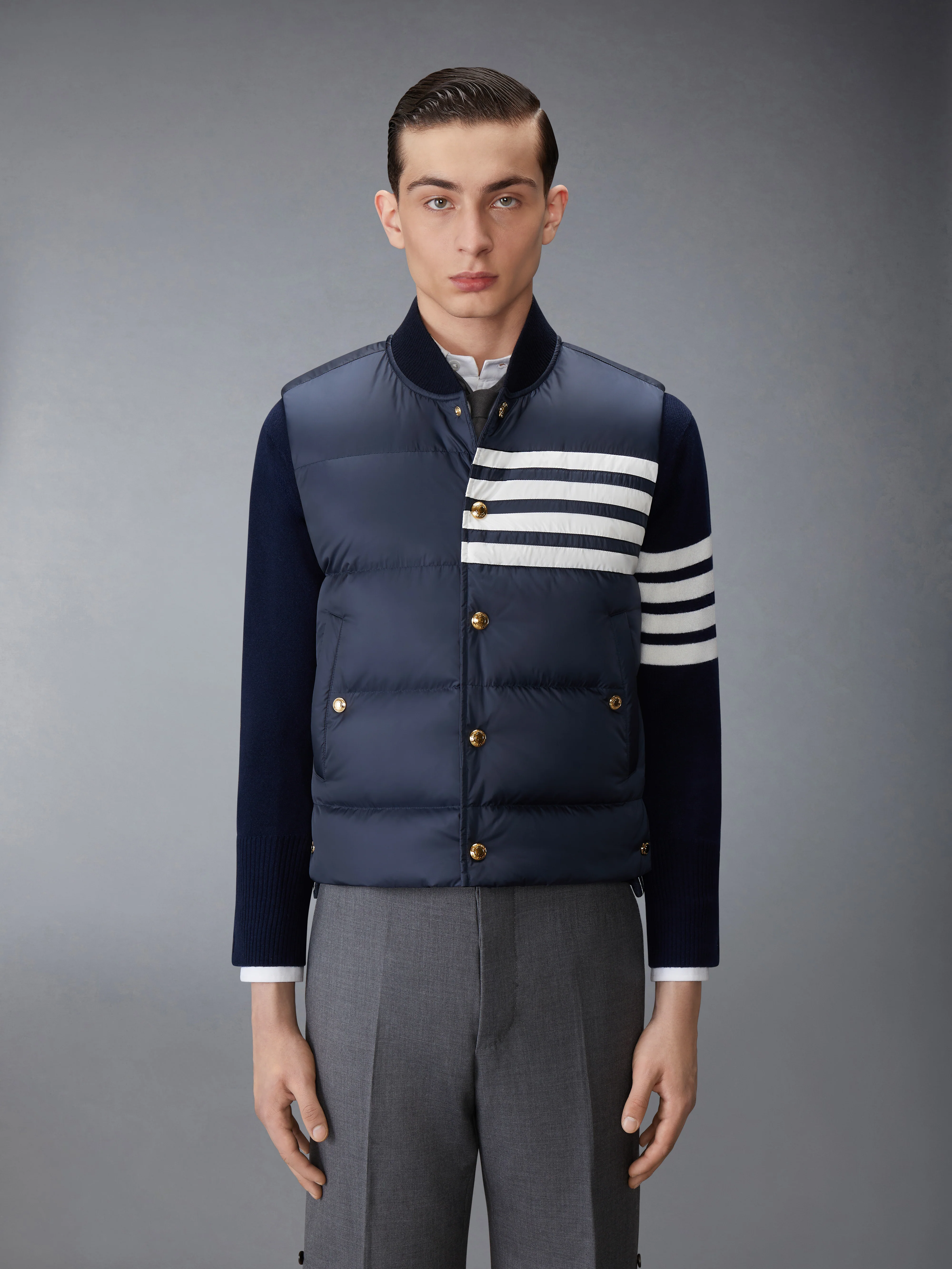 MATTE NYLON 4-BAR DOWN FILL VEST