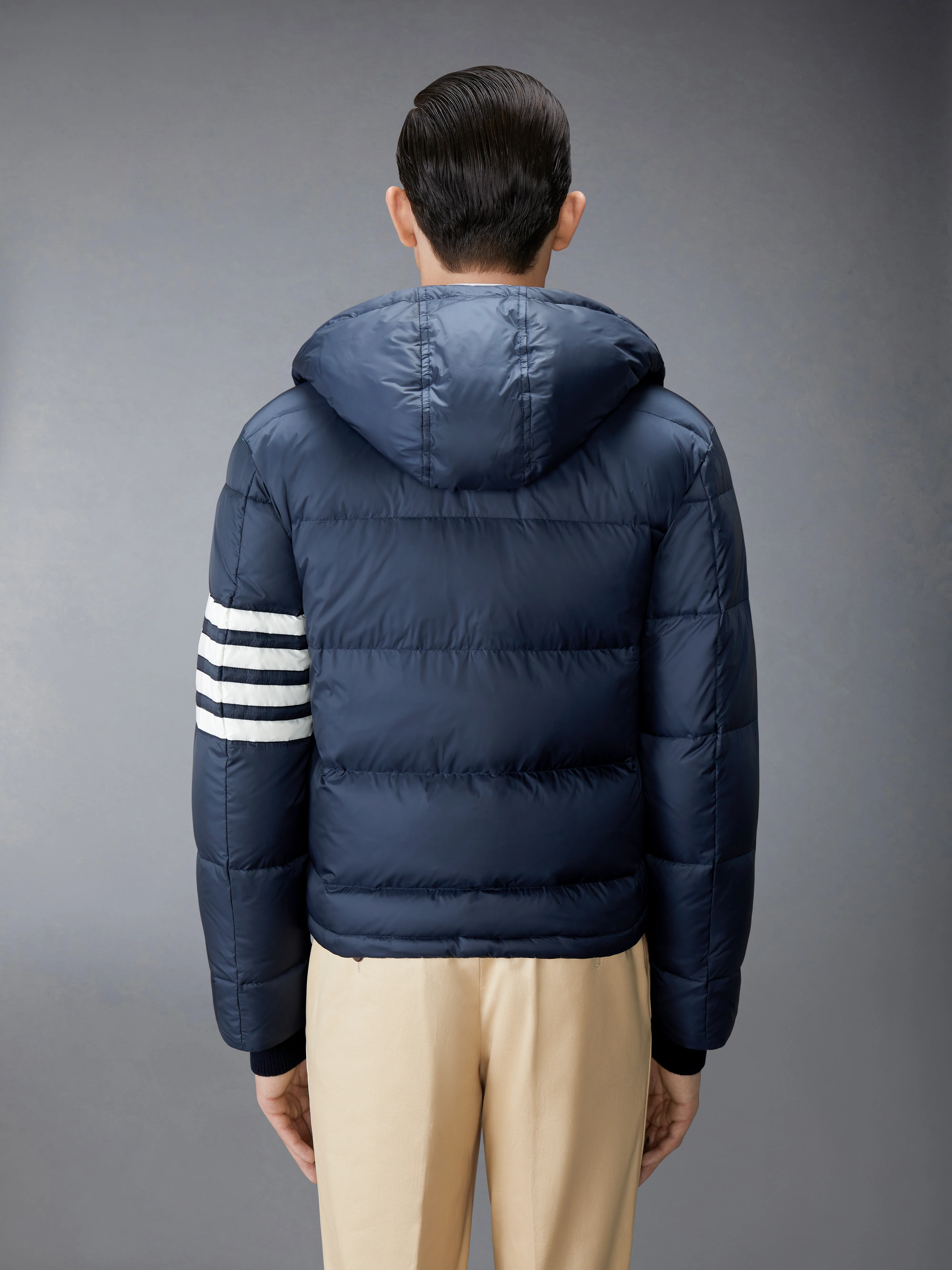 MATTE NYLON  4-BAR DOWN FILLED BOMBER - Image 3