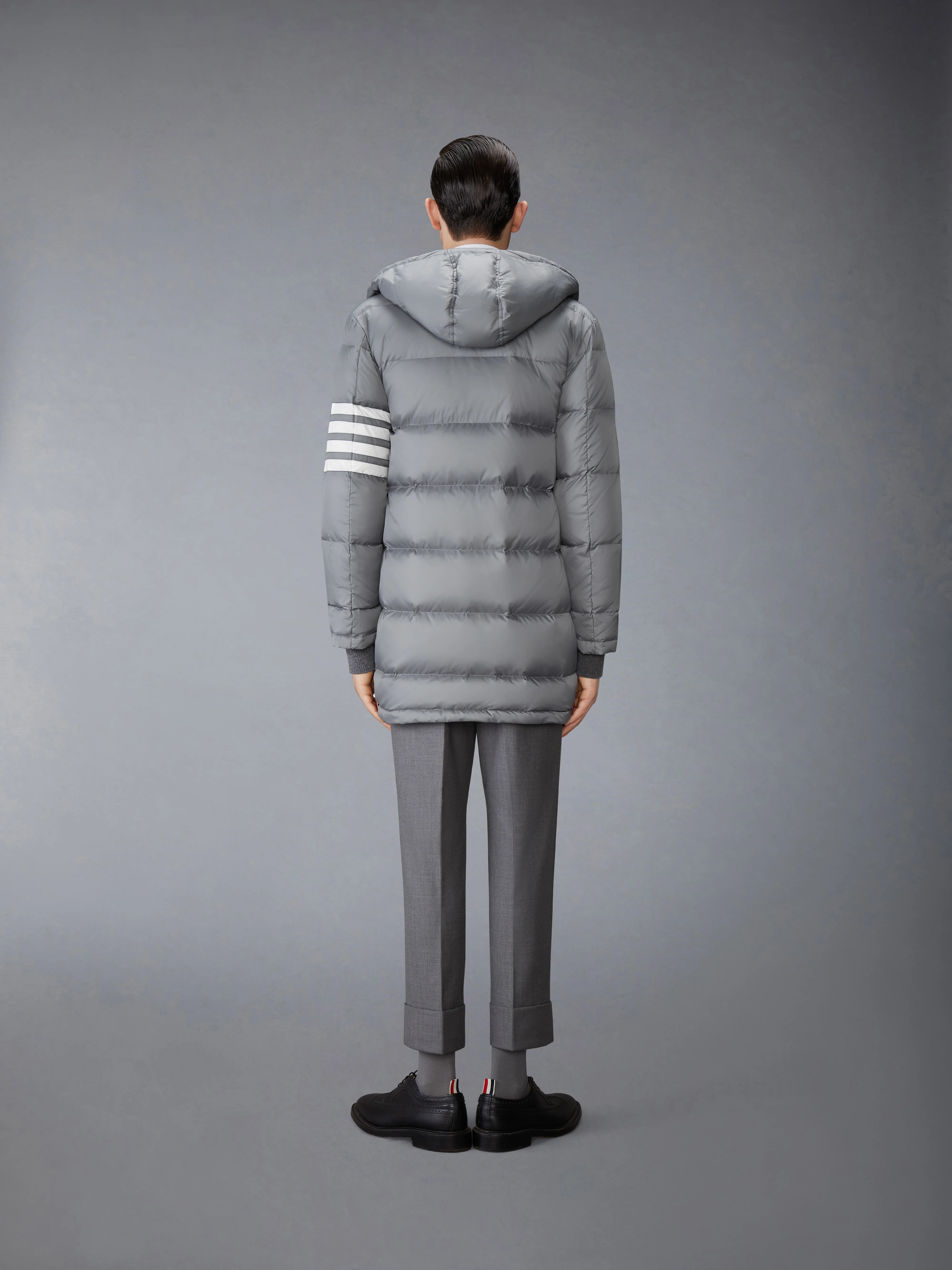 MATTE NYLON 4-BAR DOWN FILLED COAT - Image 3