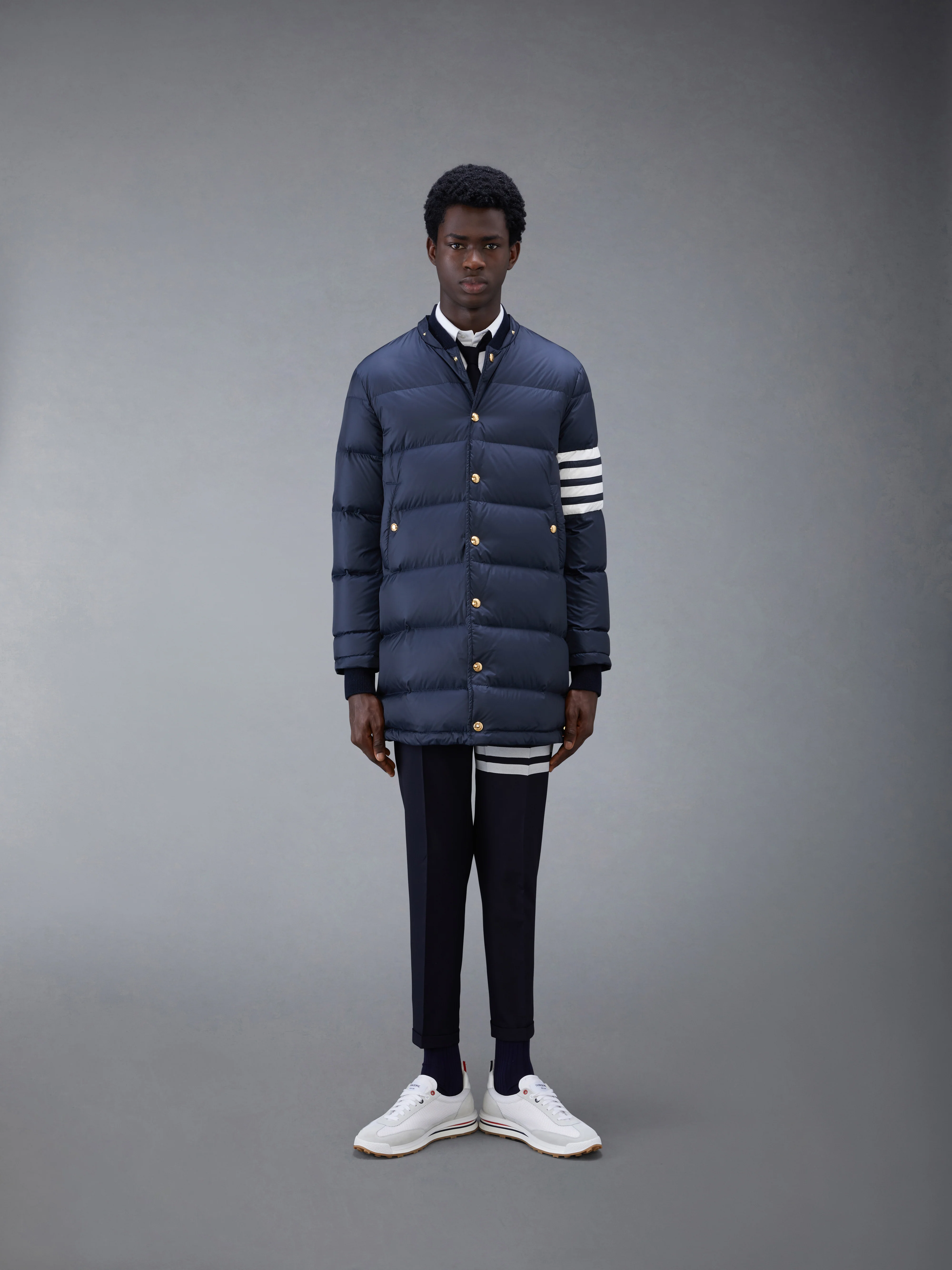 MATTE NYLON 4-BAR DOWN FILLED COAT - Image 4