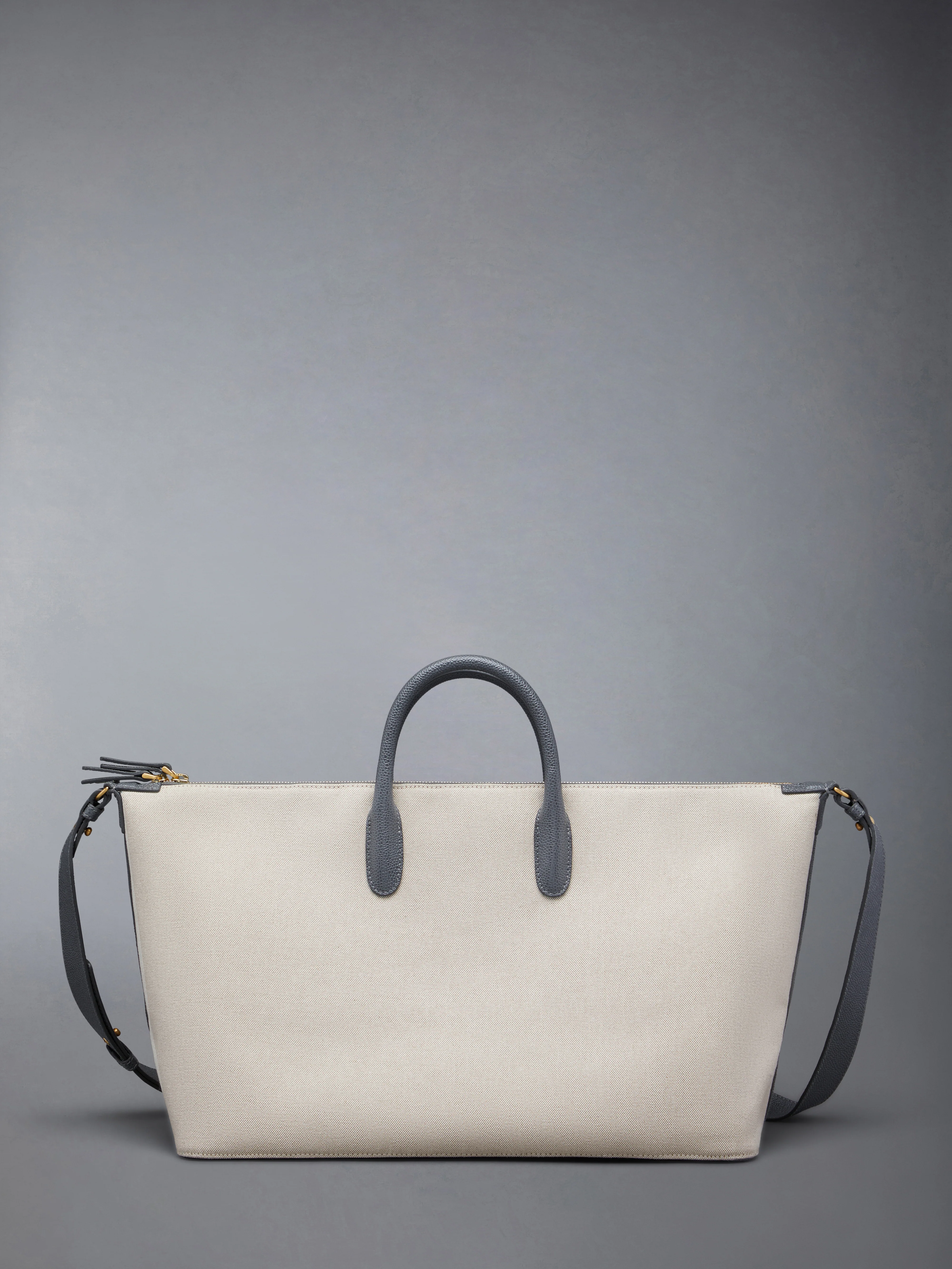 MEDIUM DUFFLE IN SALT AND PEPPER COTTON CANVAS - Image 3