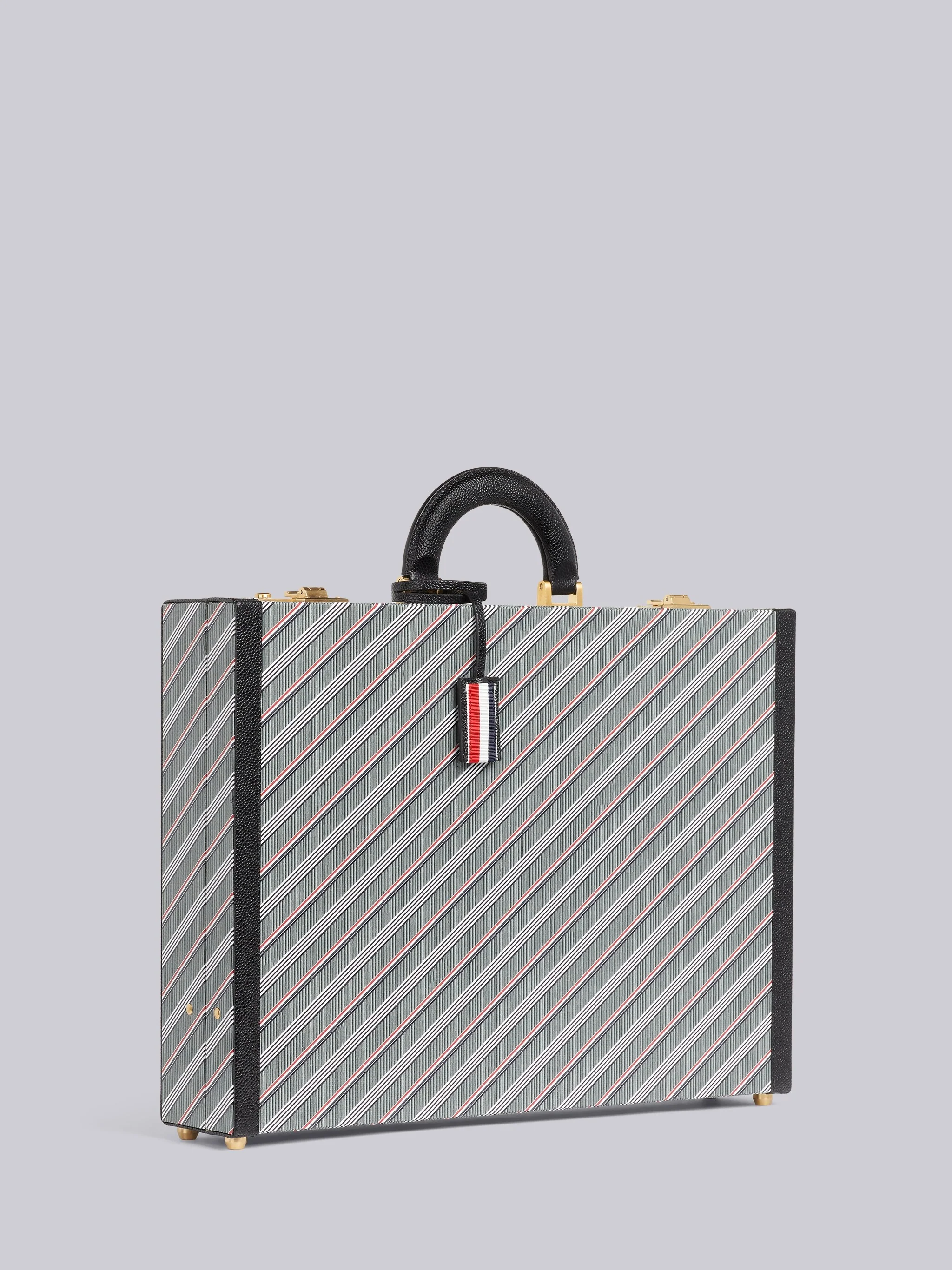 MEDIUM GREY MONOGRAM COATED CANVAS LEATHER FRAME ATTACHE CASE - Image 2