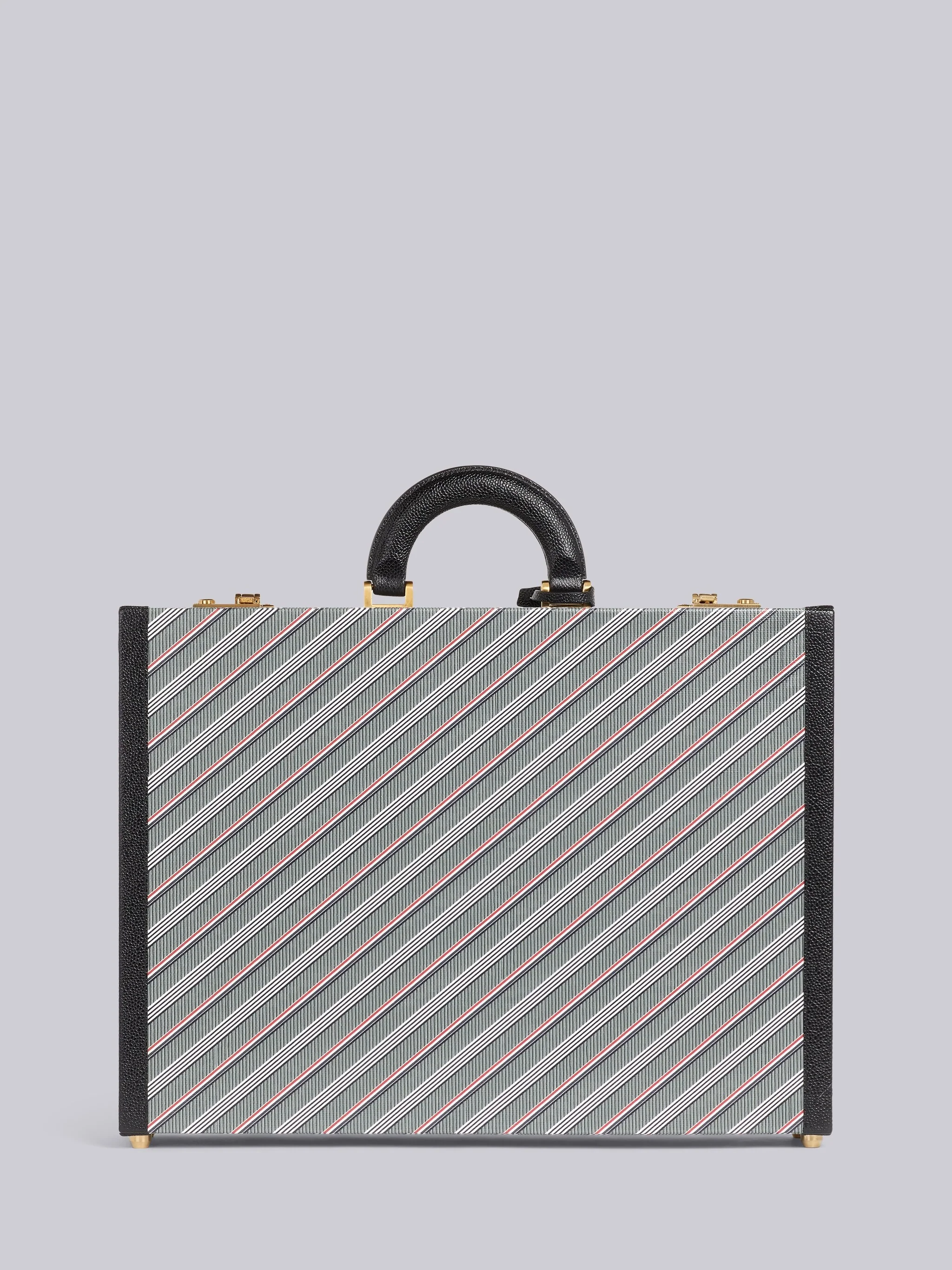 MEDIUM GREY MONOGRAM COATED CANVAS LEATHER FRAME ATTACHE CASE - Image 3