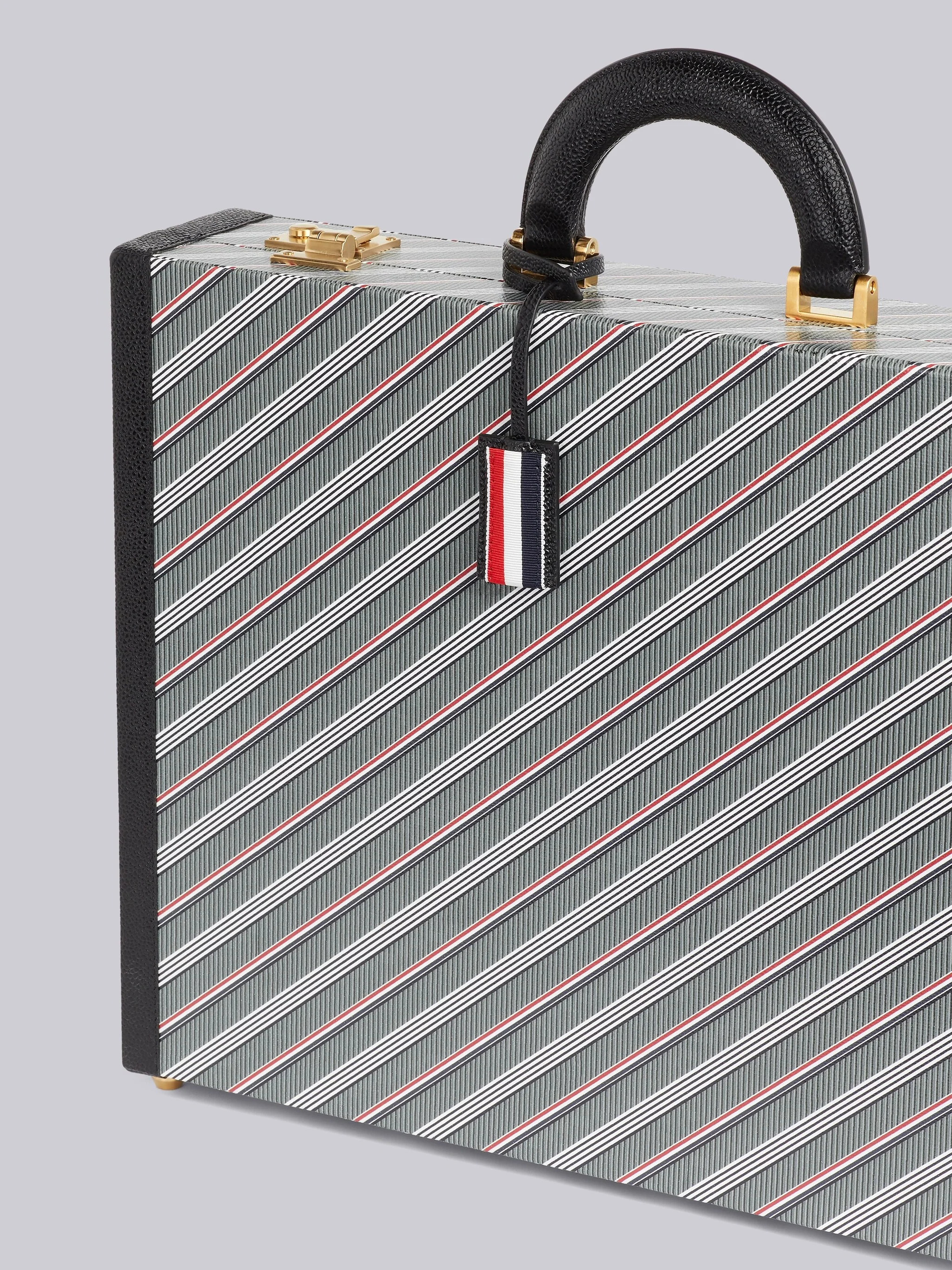 MEDIUM GREY MONOGRAM COATED CANVAS LEATHER FRAME ATTACHE CASE - Image 6