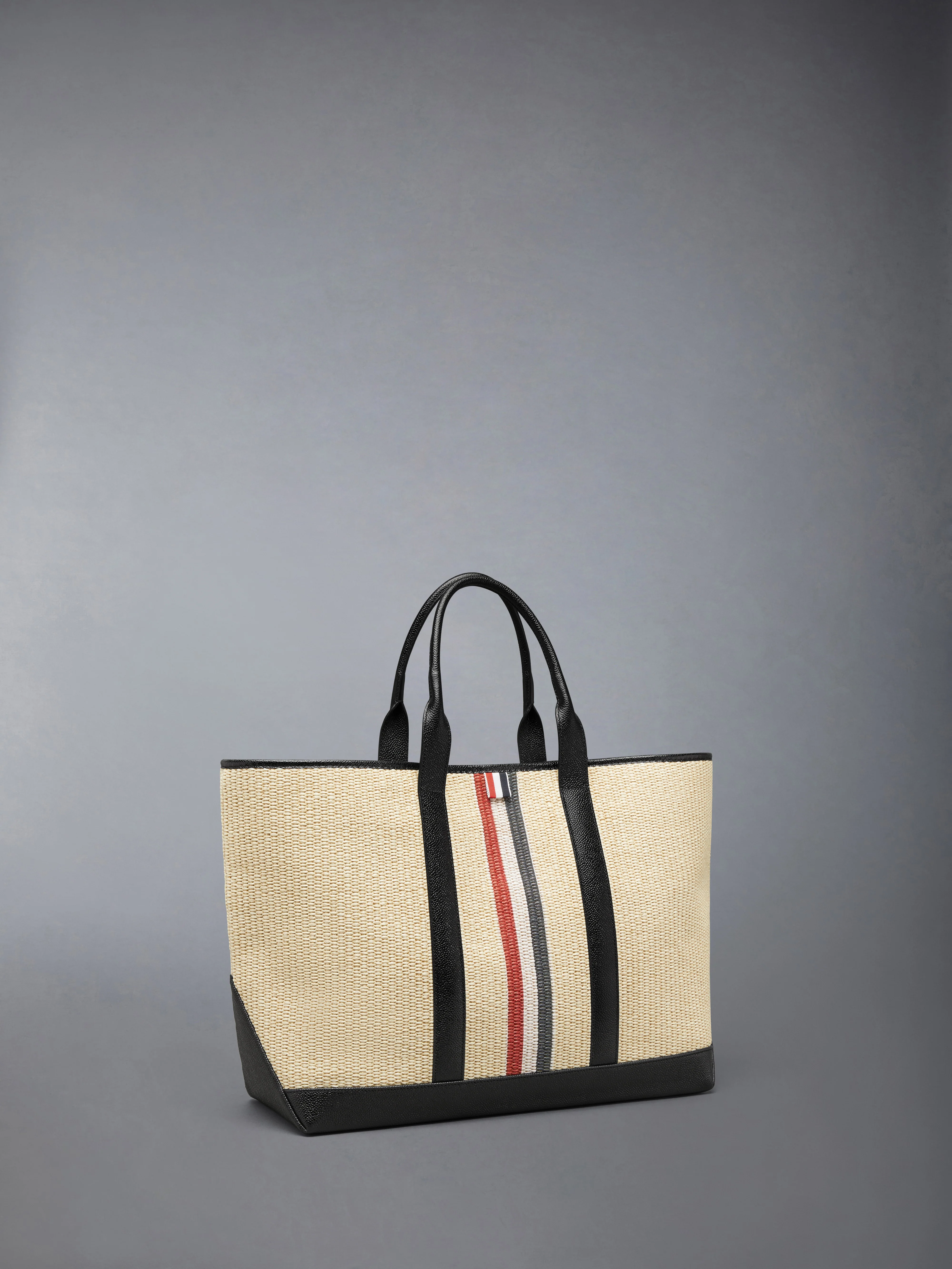 MEDIUM TOOL TOTE WITH RWB STRIPE IN RAFFIA - Image 2