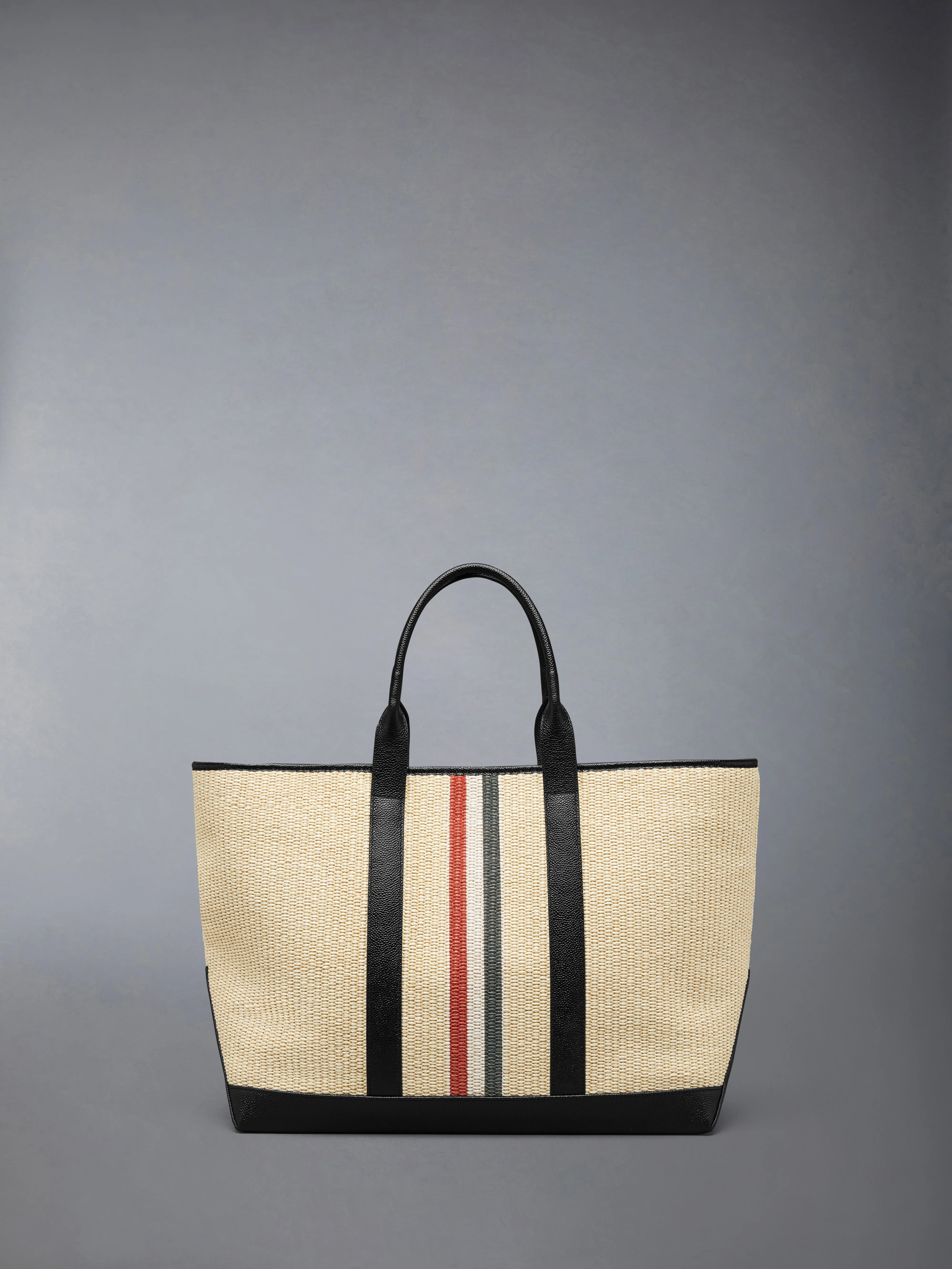 MEDIUM TOOL TOTE WITH RWB STRIPE IN RAFFIA - Image 3