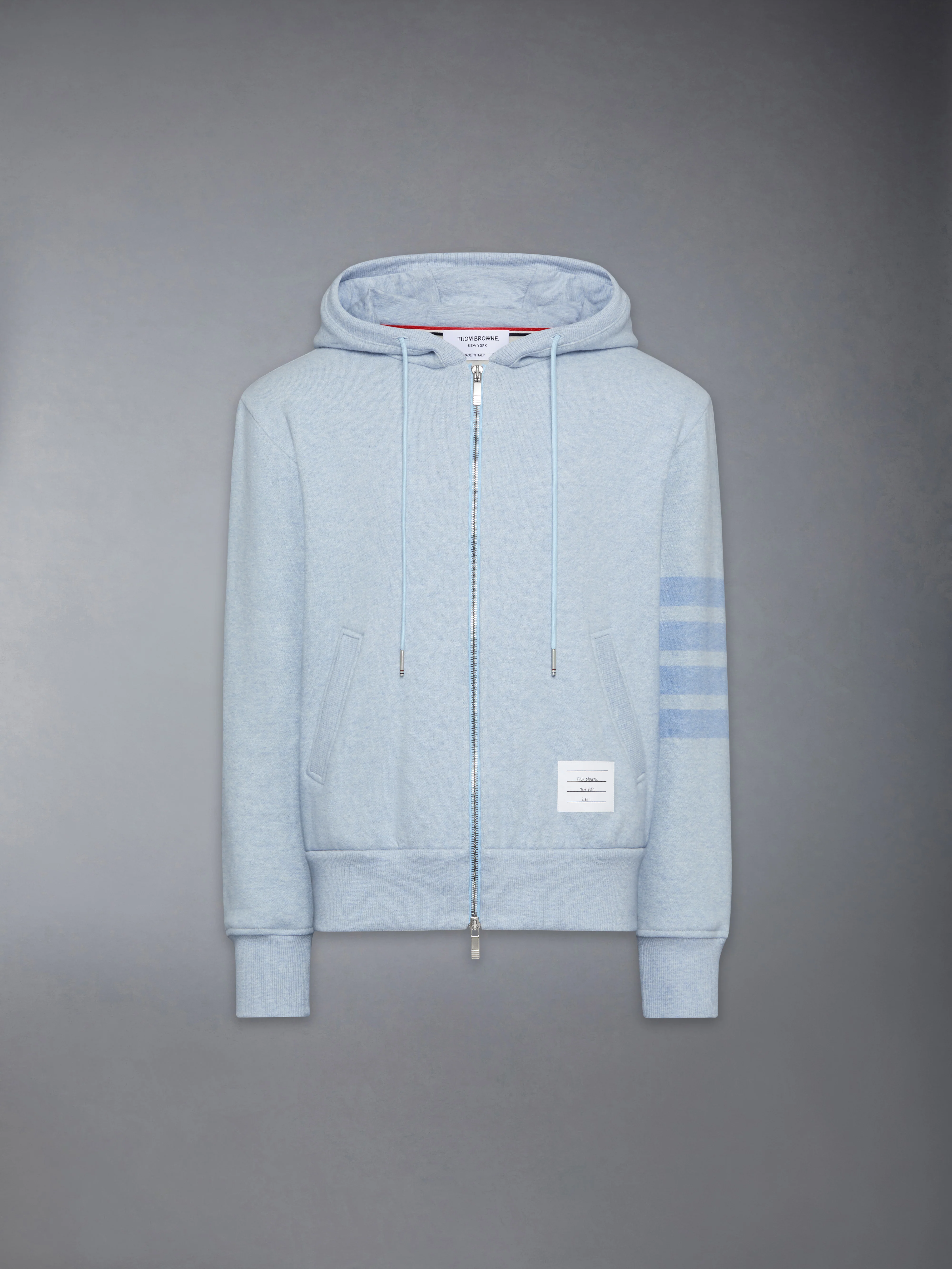 MELANGE BRUSHED LOOPBACK 4-BAR ZIP UP HOODIE - Image 6