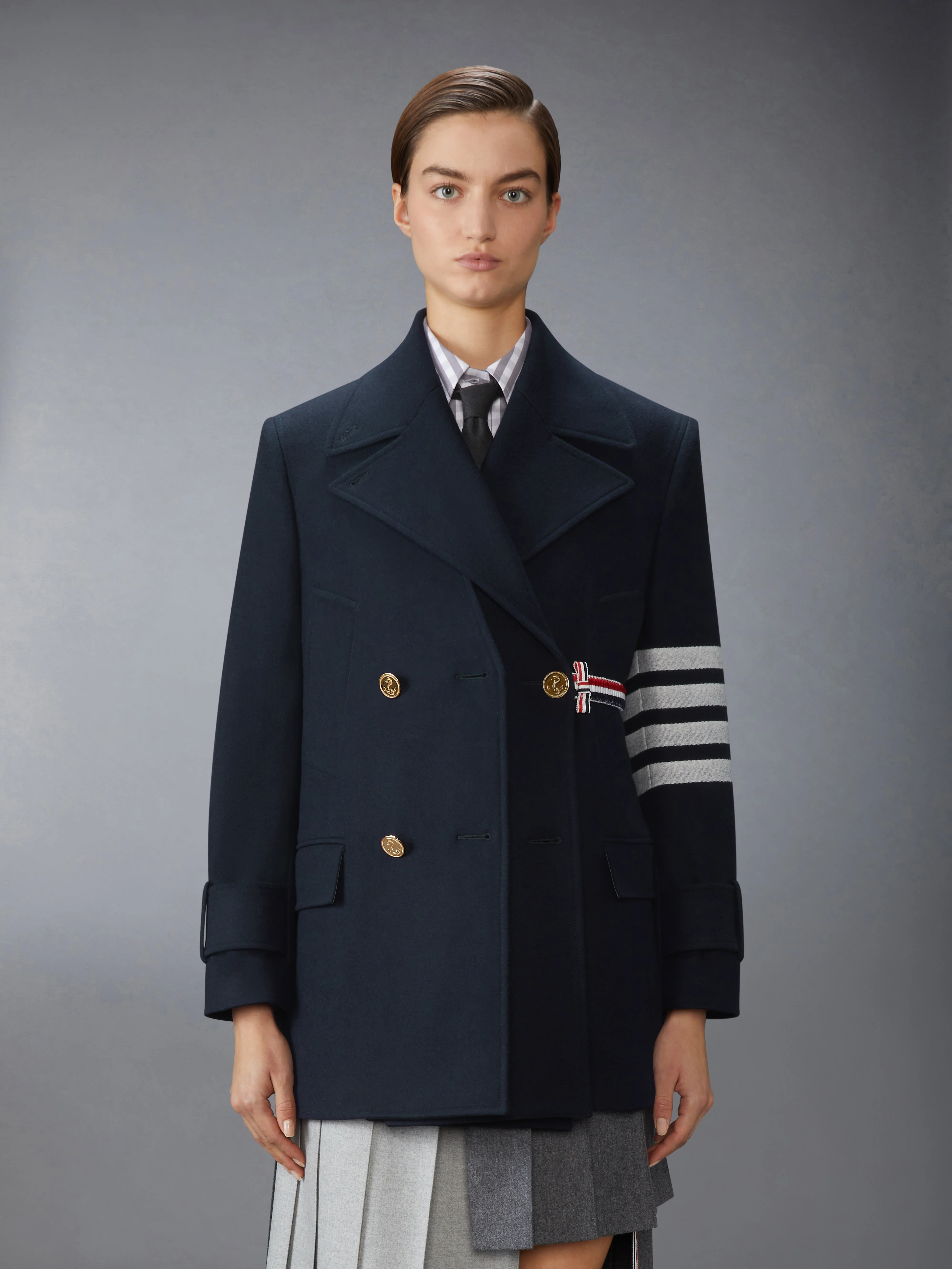 MELTON 4-BAR PEACOAT