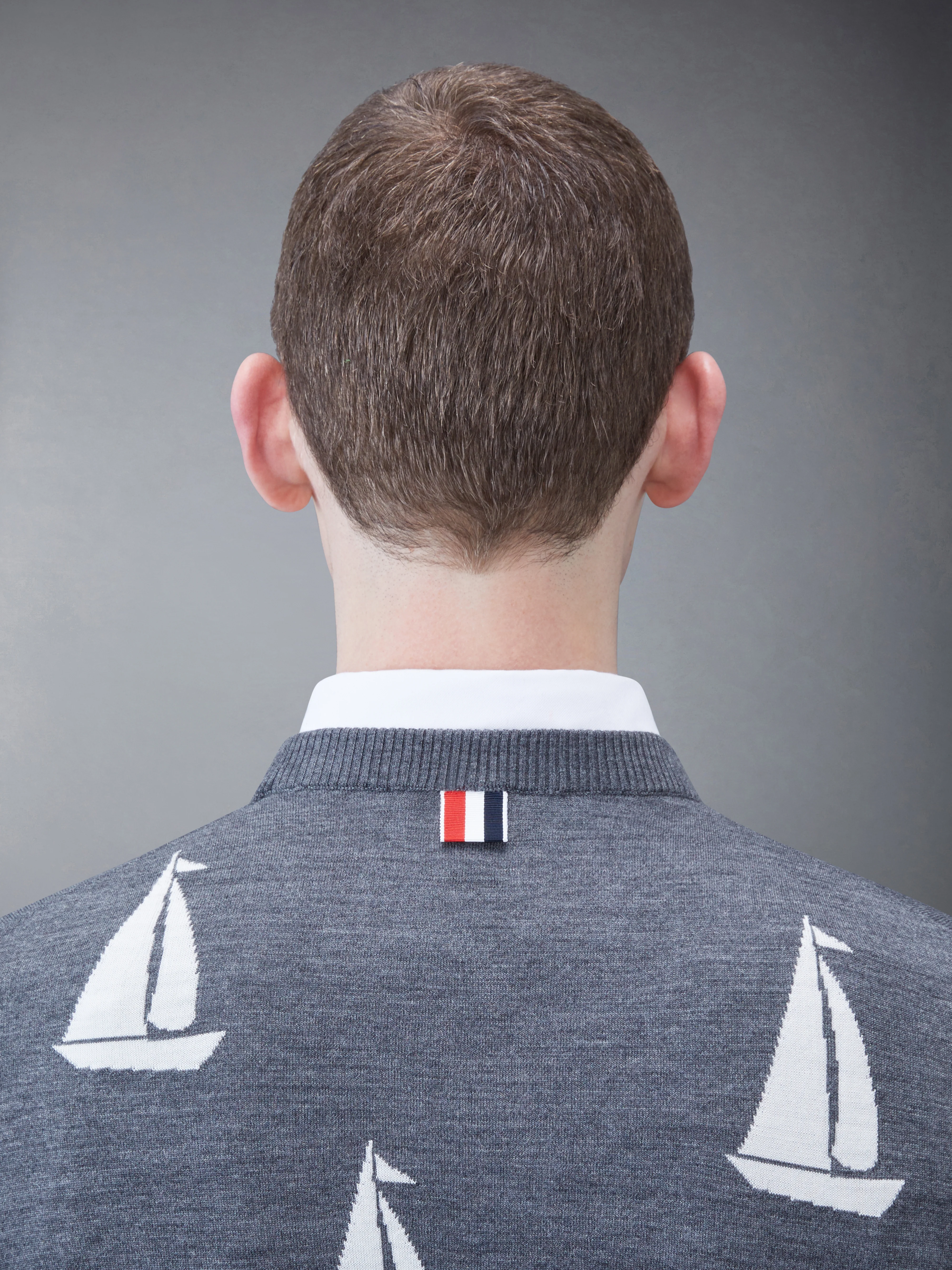 Merino Sailboat 4-bar Crew Neck Pullover - Image 5