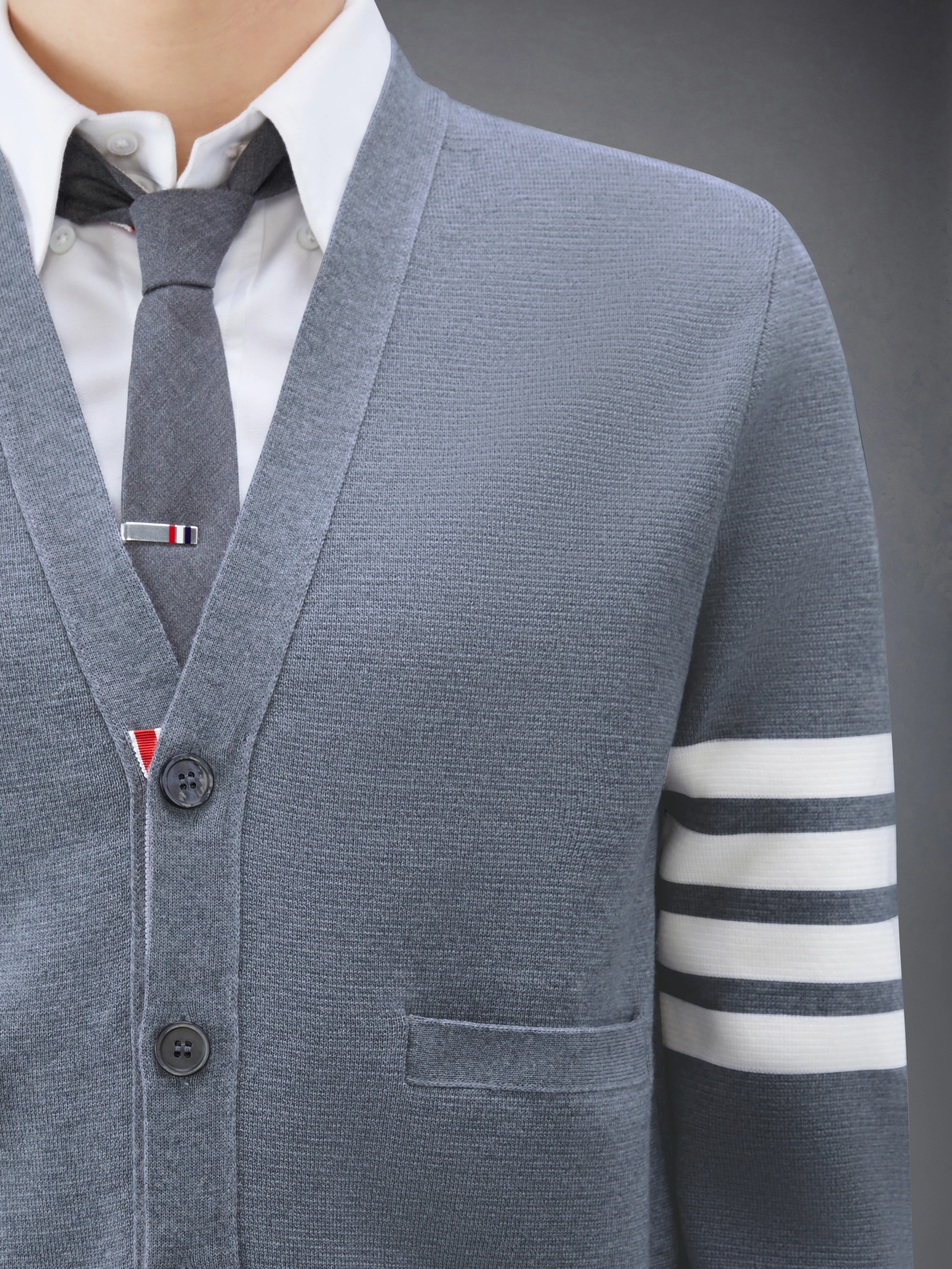 MERINO WOOL 4-BAR MILANO STITCH CARDIGAN - Image 6