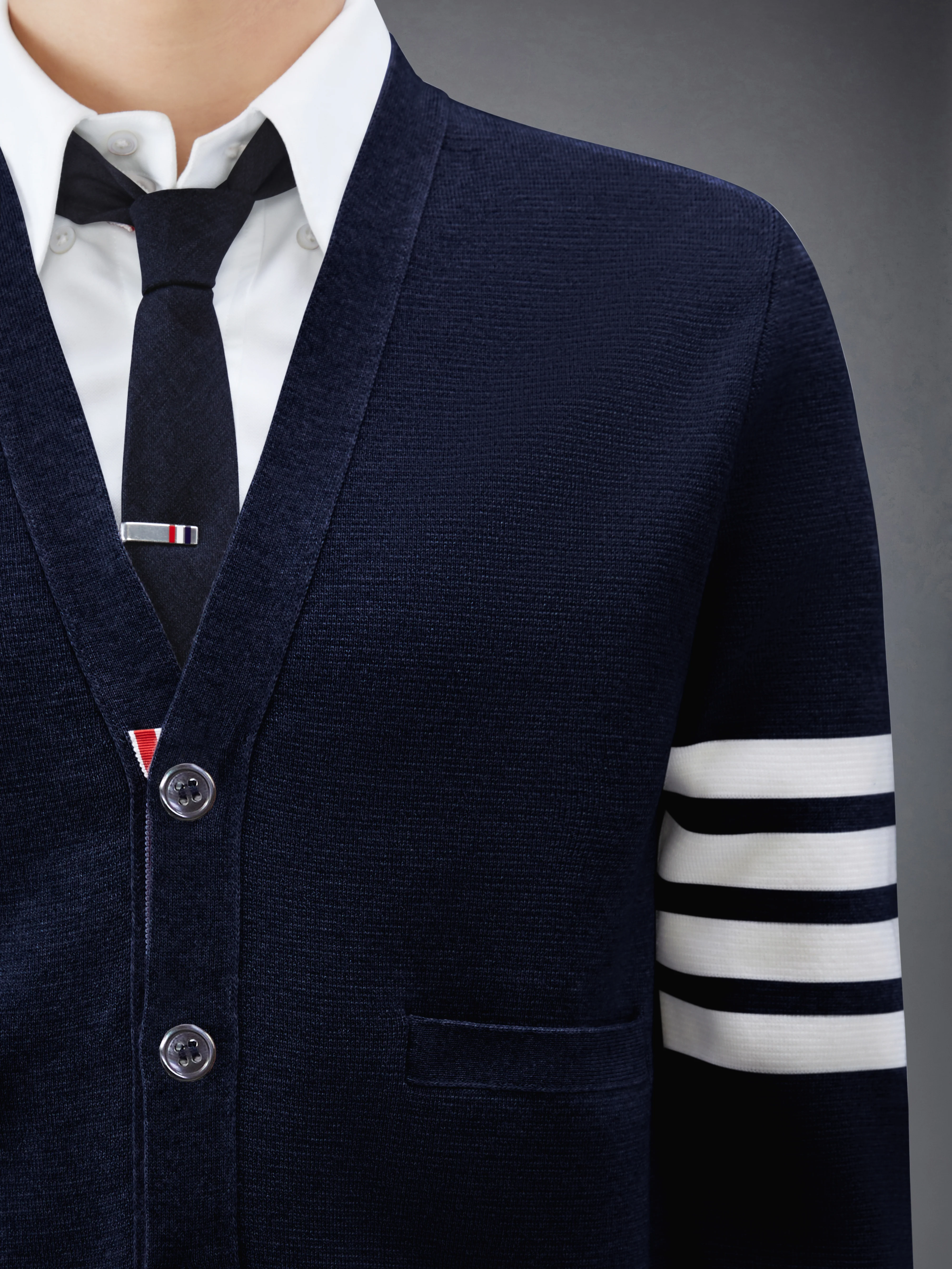 MERINO WOOL 4-BAR MILANO STITCH CARDIGAN - Image 6