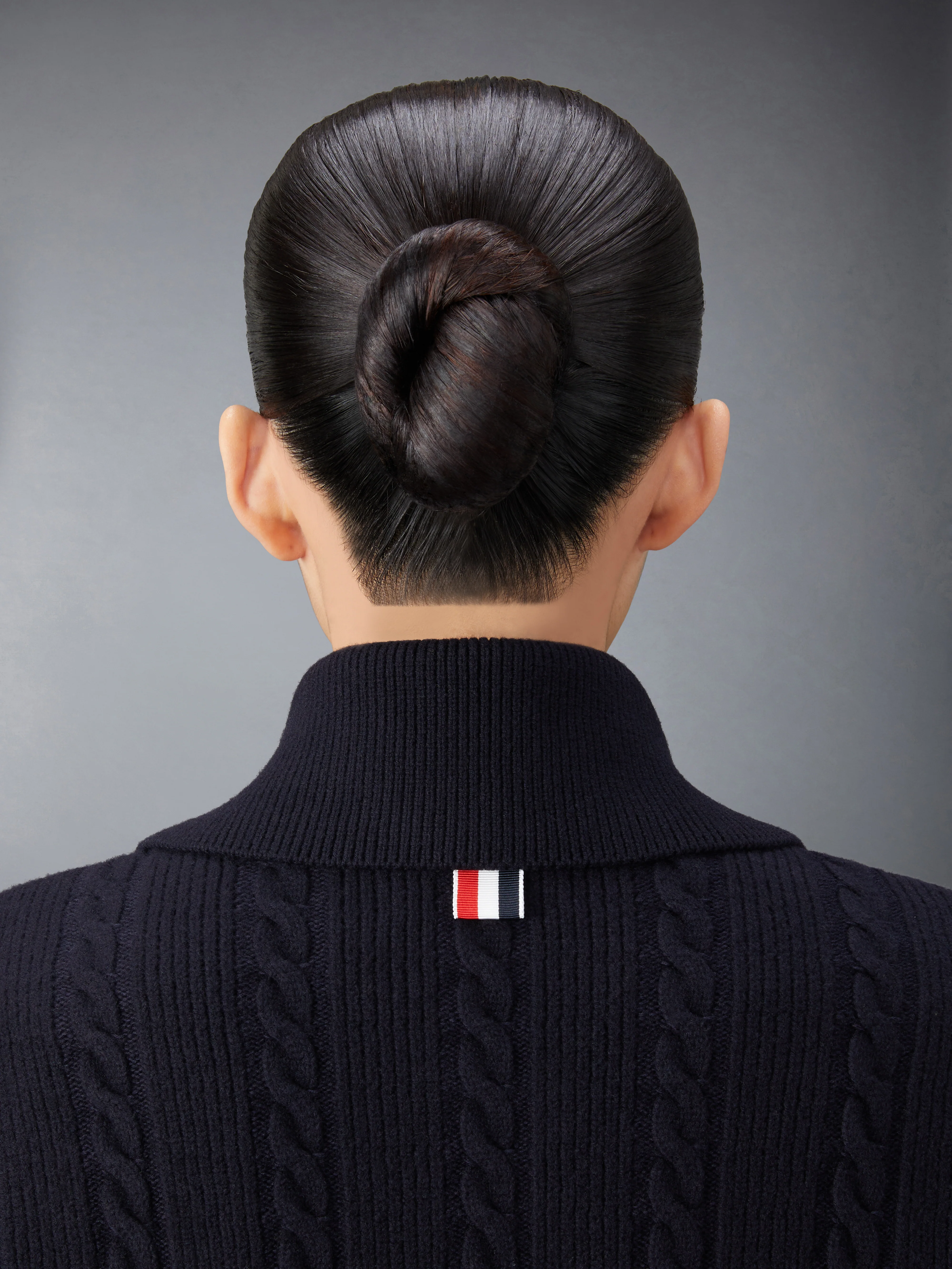 MERINO WOOL AND COTTON 4-BAR CABLE OVERCOAT - Image 4