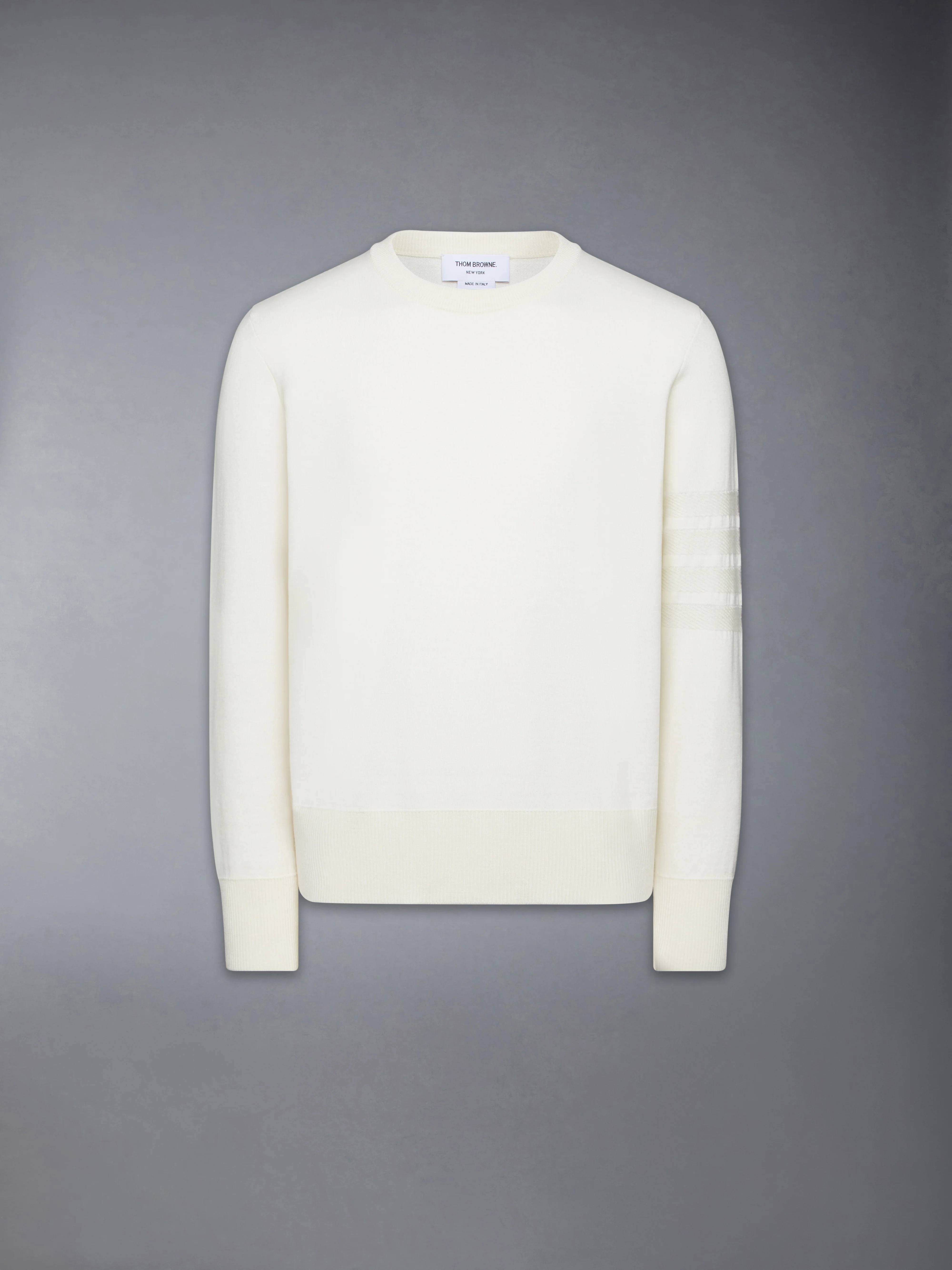 MERINO WOOL DOUBLE FACE 4-BAR CREW NECK PULLOVER - Image 6