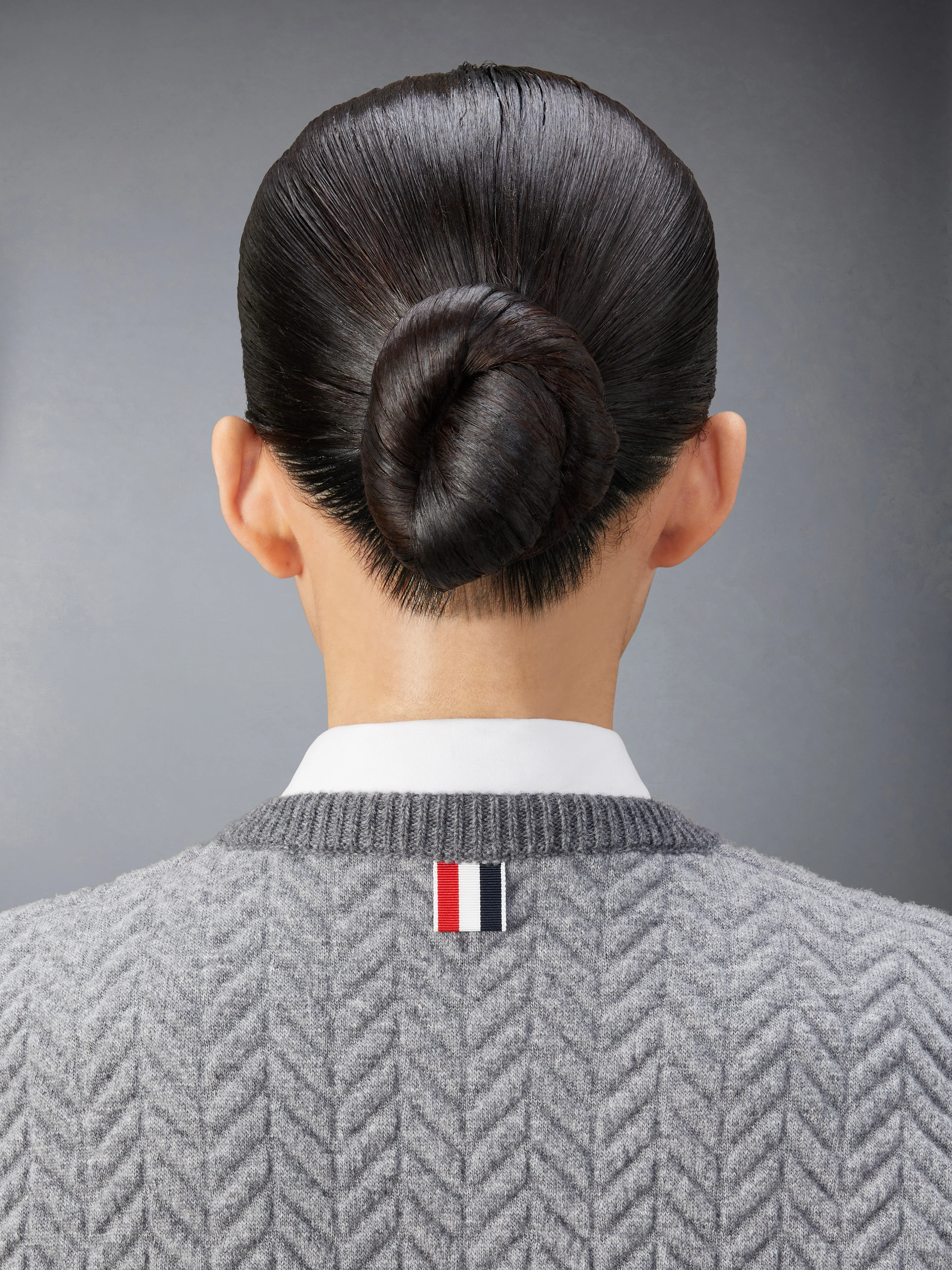 MERINO WOOL HERRINGBONE QUILTED CROPPED CARDIGAN JACKET - Image 4