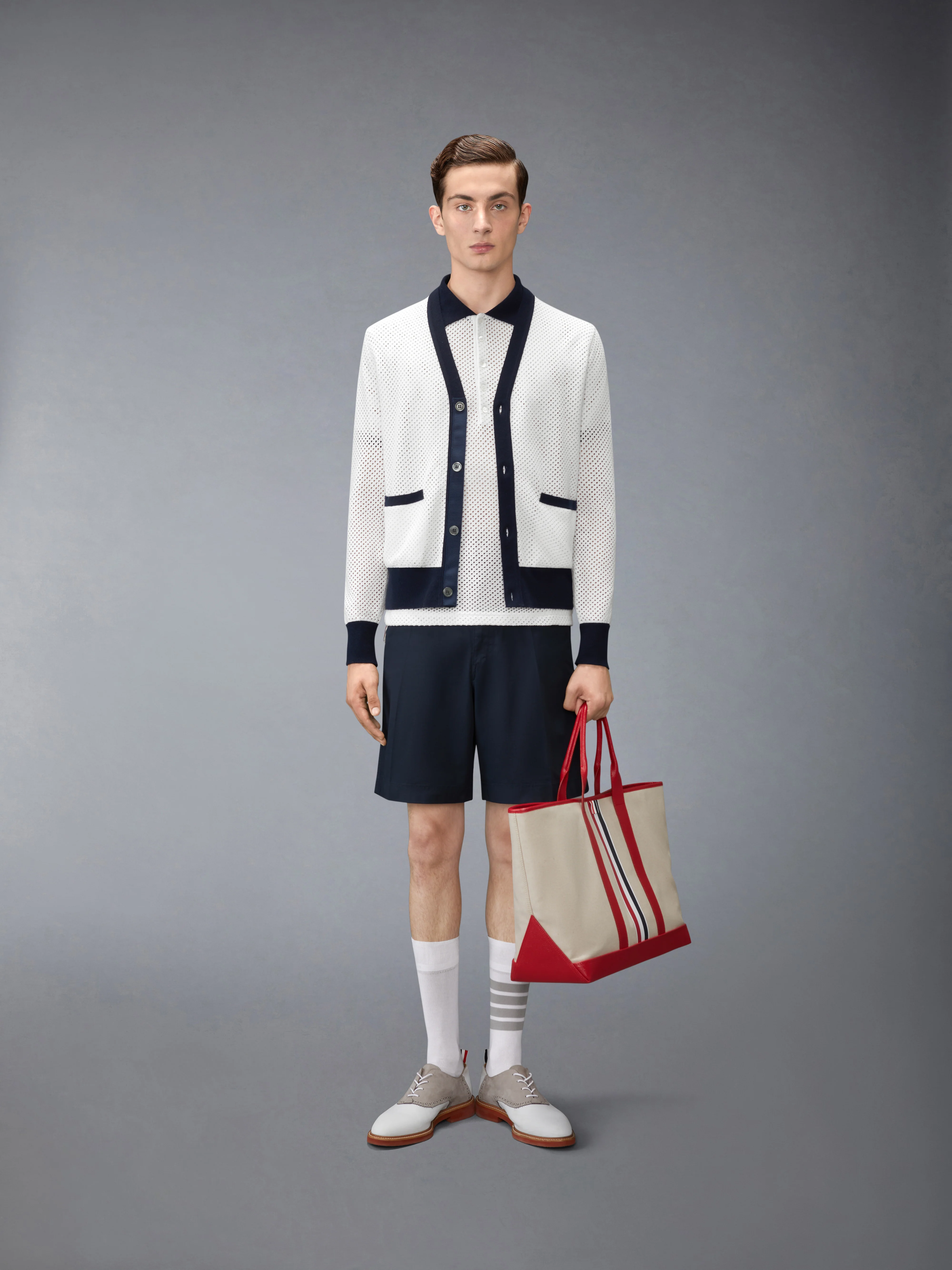 MESH CASHMERE CARDIGAN - Image 3