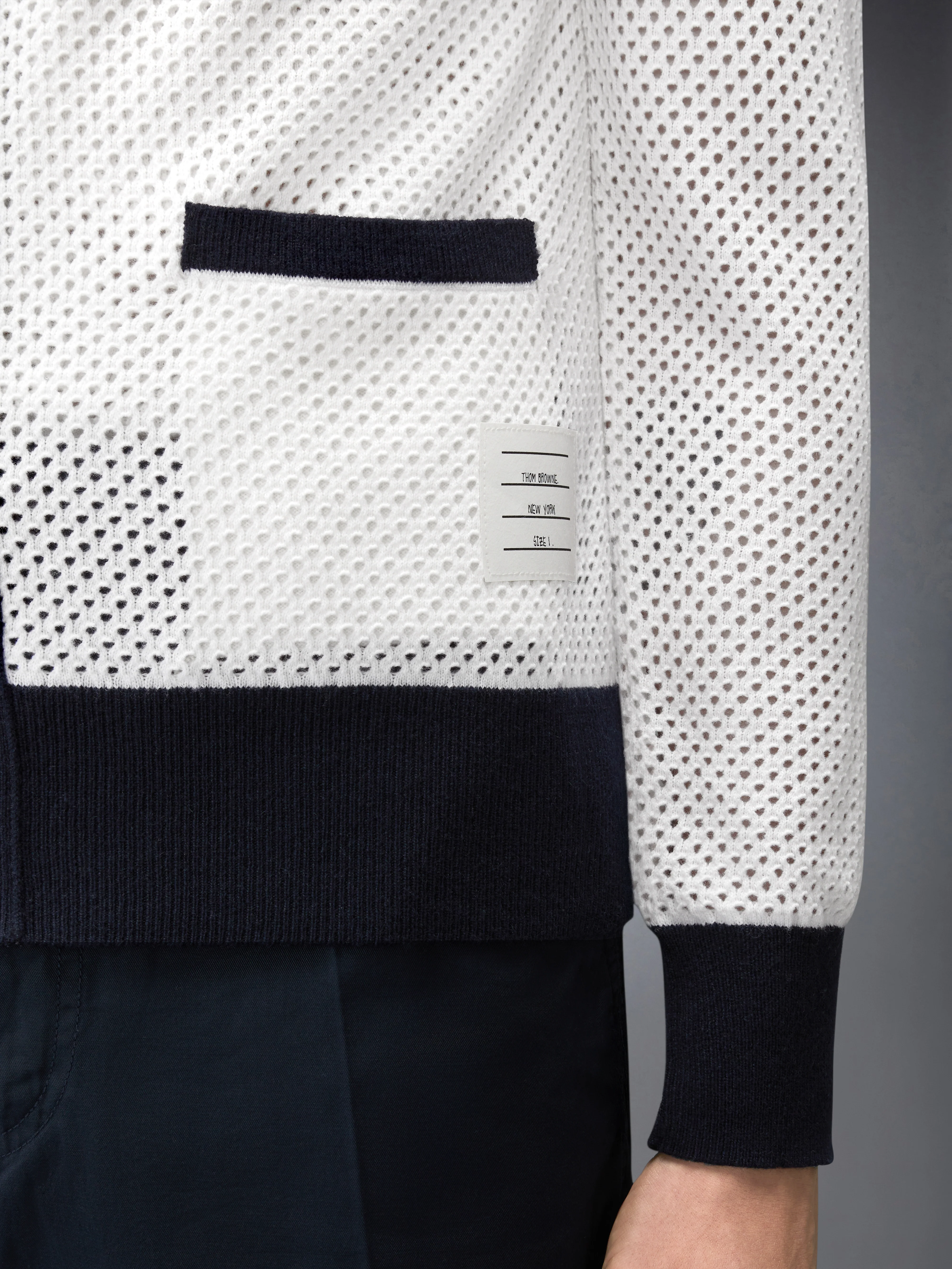 MESH CASHMERE CARDIGAN - Image 4