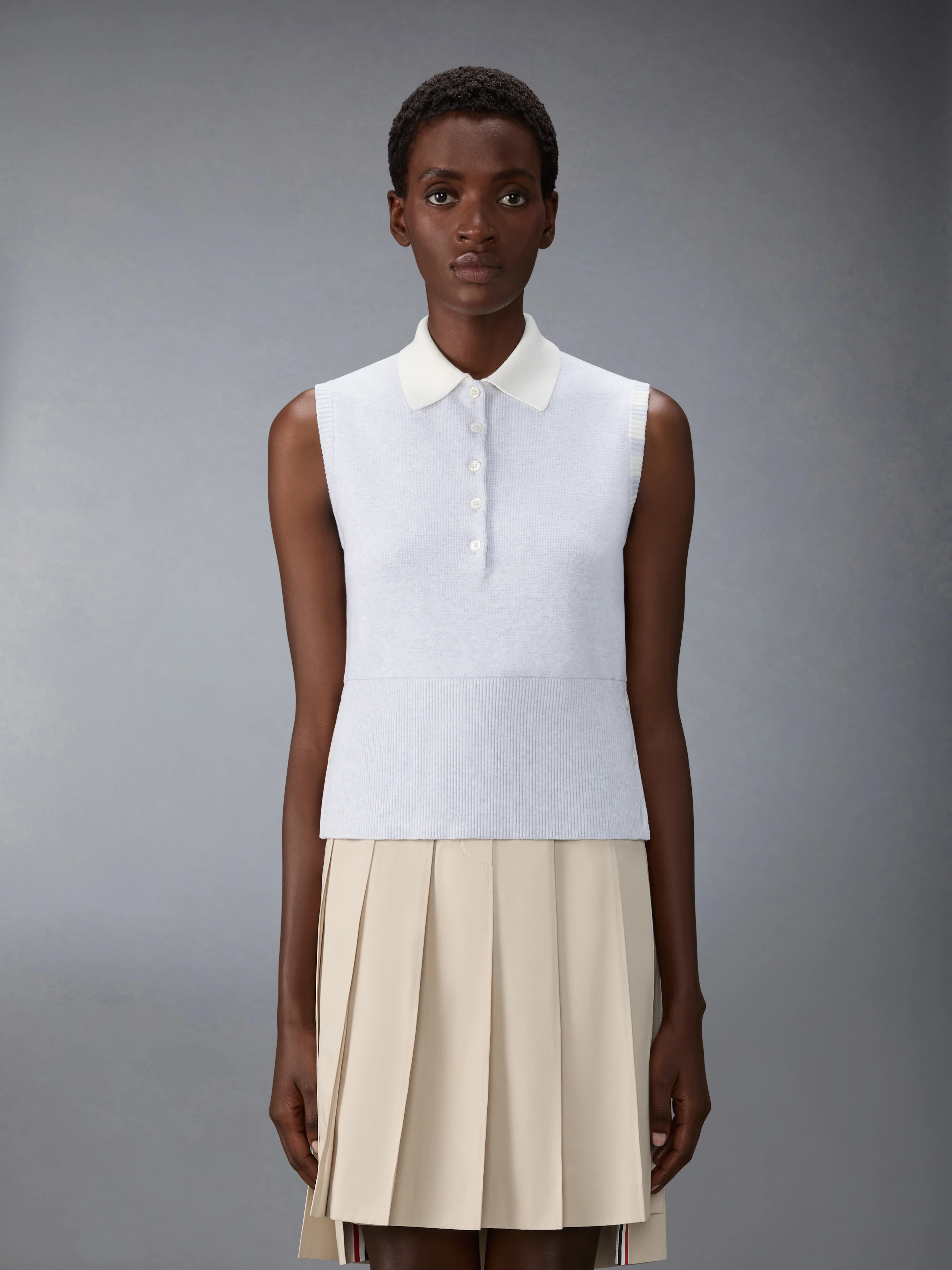 MILANO STITCH 4-BAR SLEEVELESS POLO