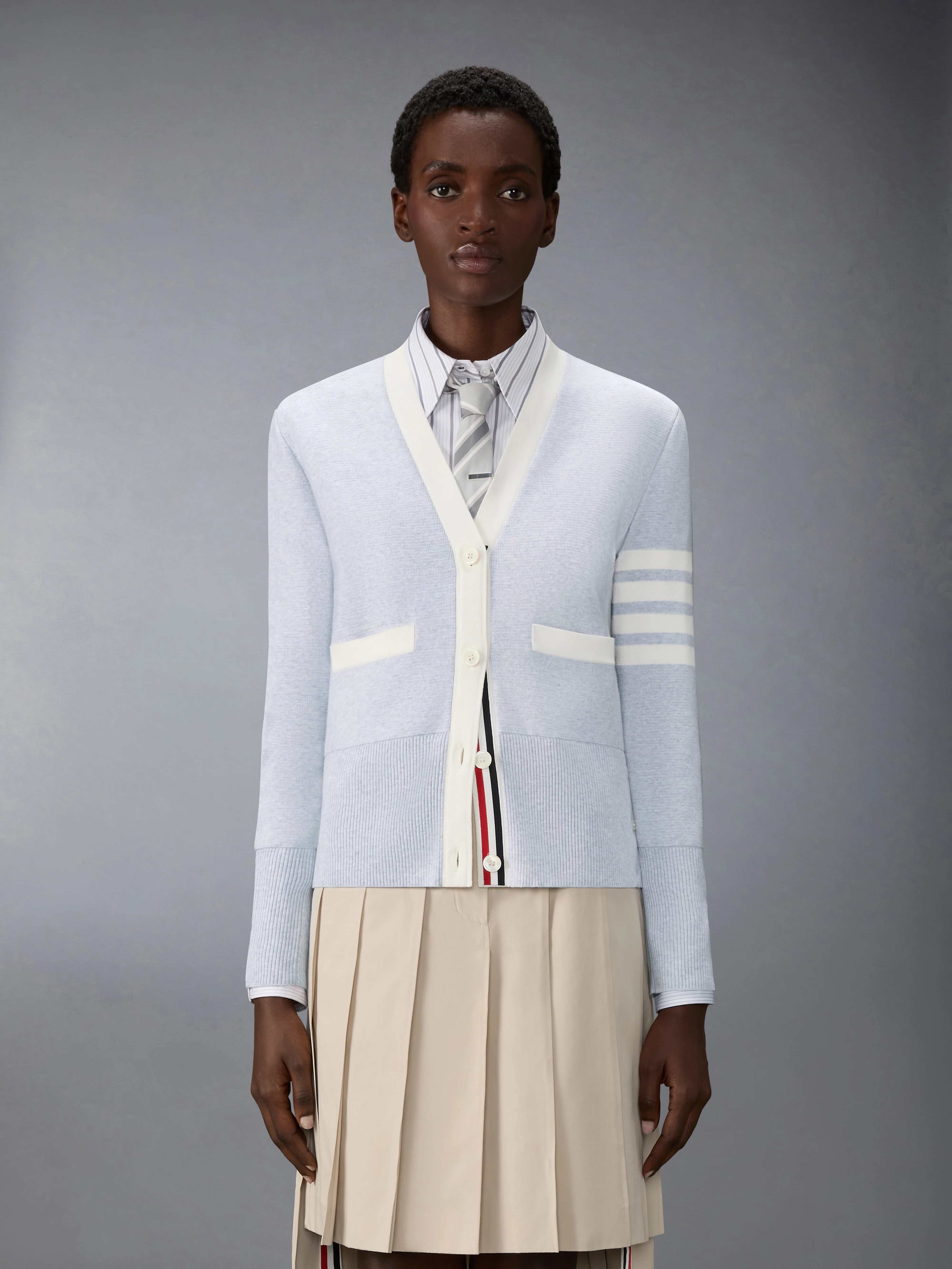 MILANO STITCH COTTON 4-BAR CARDIGAN