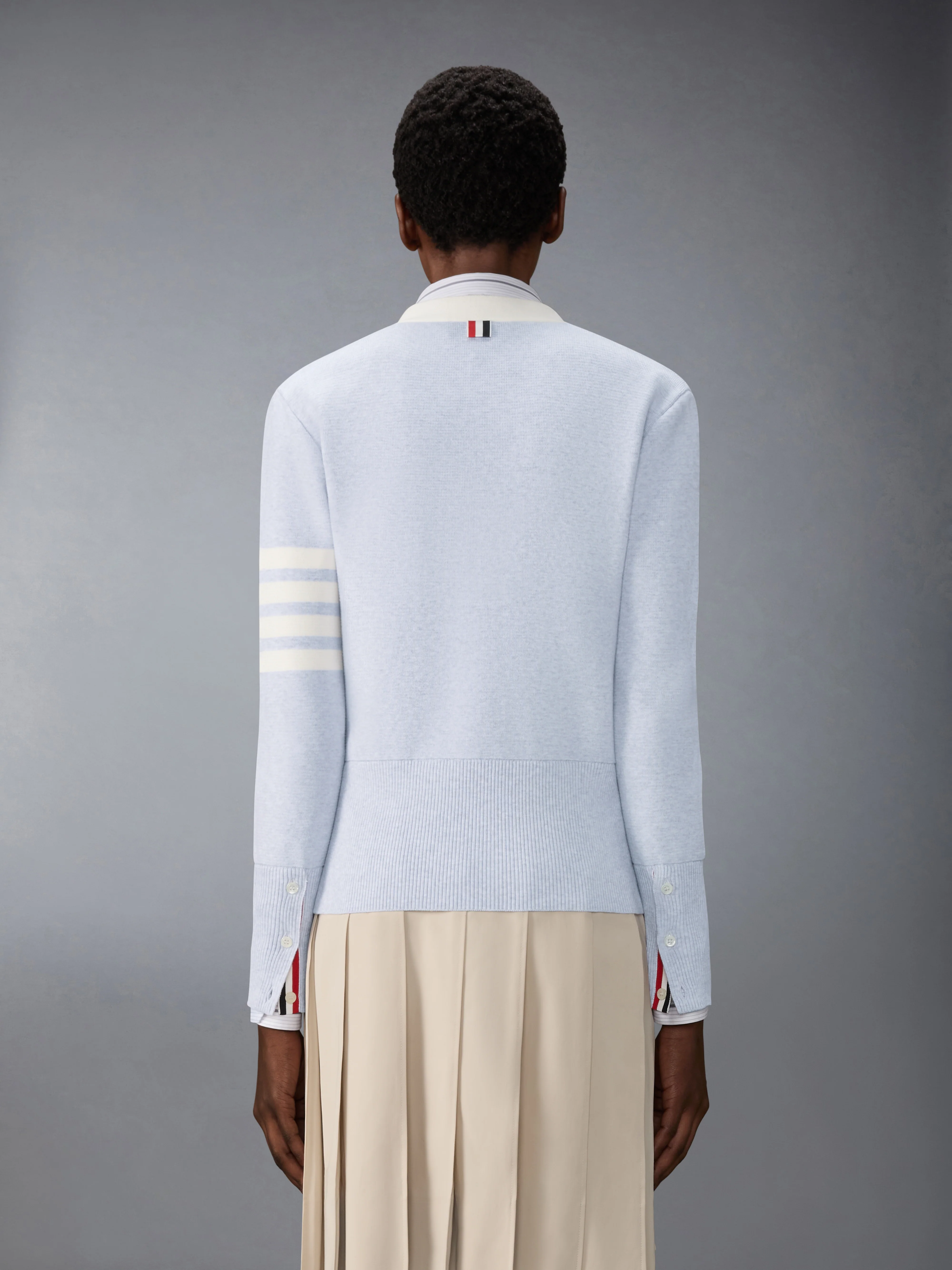 MILANO STITCH COTTON 4-BAR CARDIGAN - Image 2