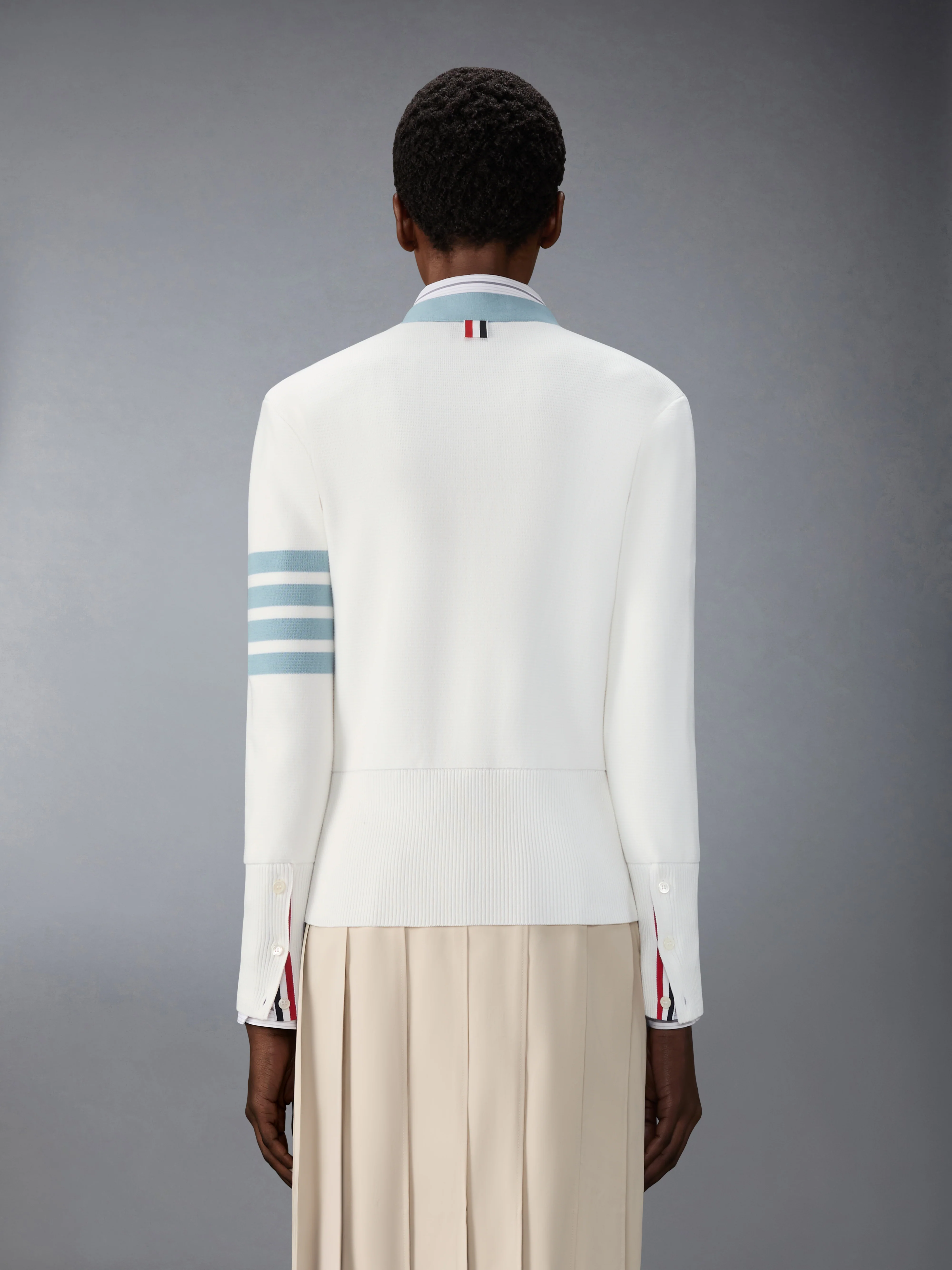 MILANO STITCH COTTON 4-BAR CARDIGAN - Image 2