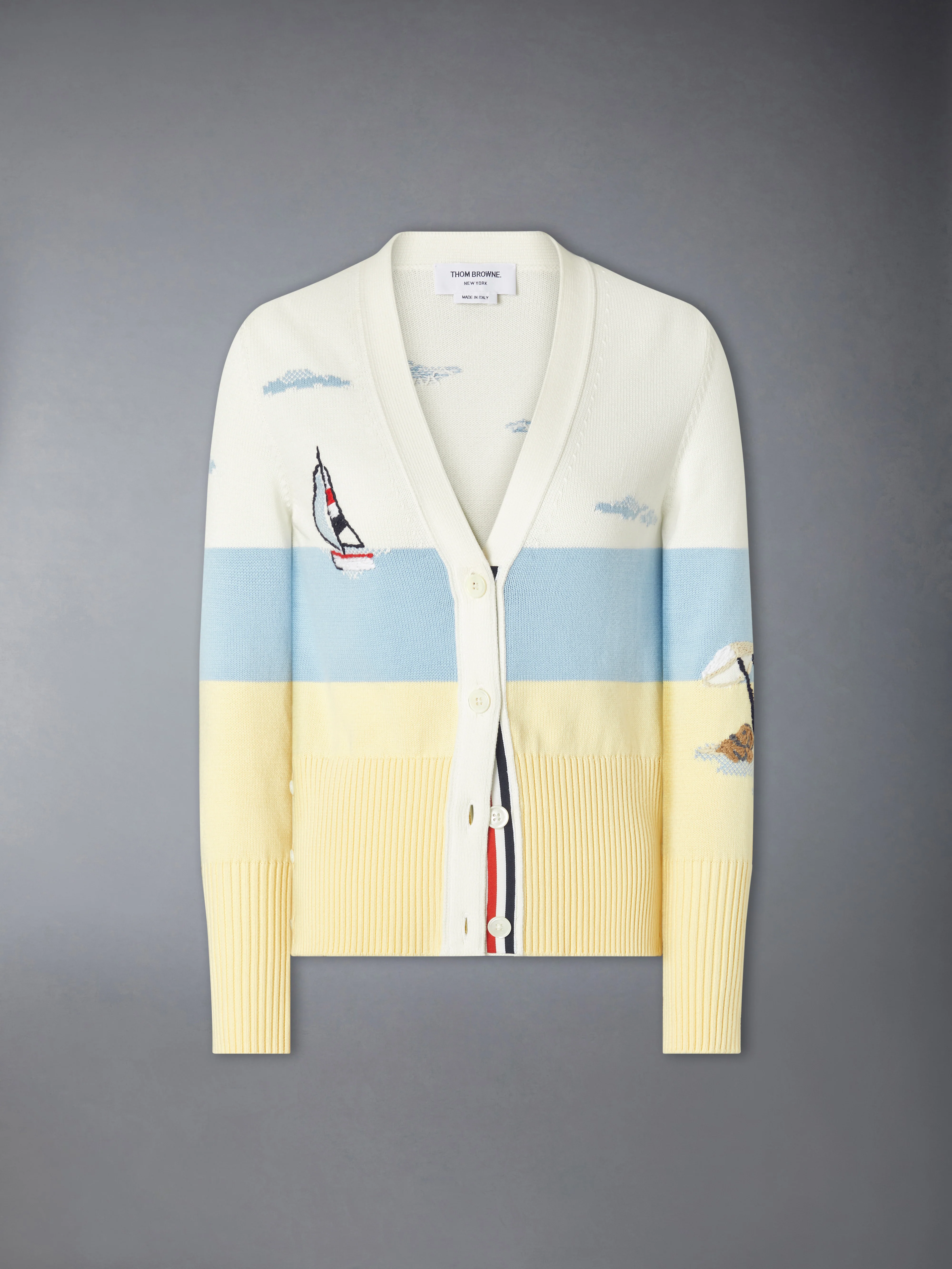 NANTUCKET SCENIC EMBROIDERY JERSEY CARDIGAN - Image 6