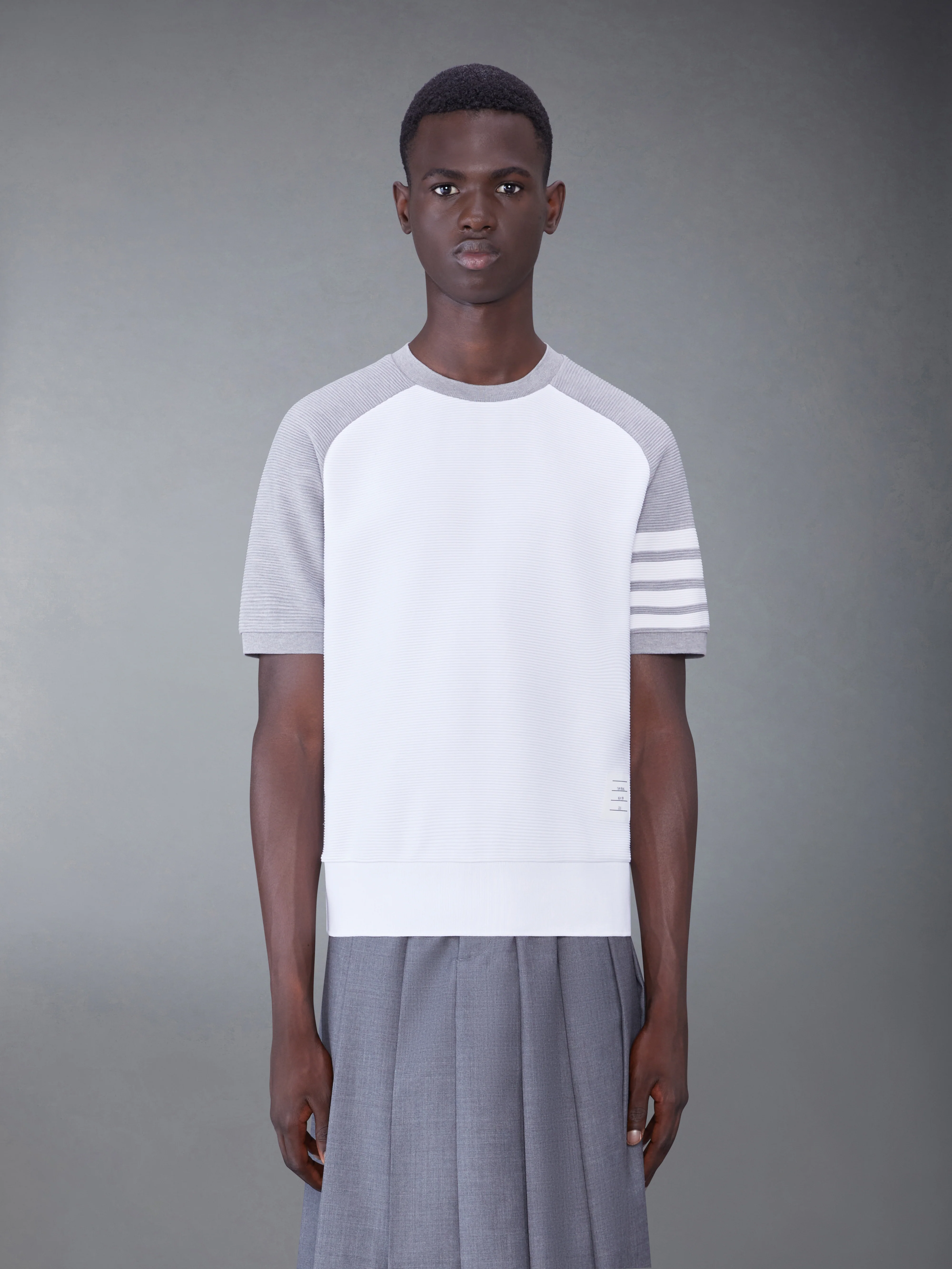OTTOMAN RIB 4-BAR SWEATSHIRT TEE