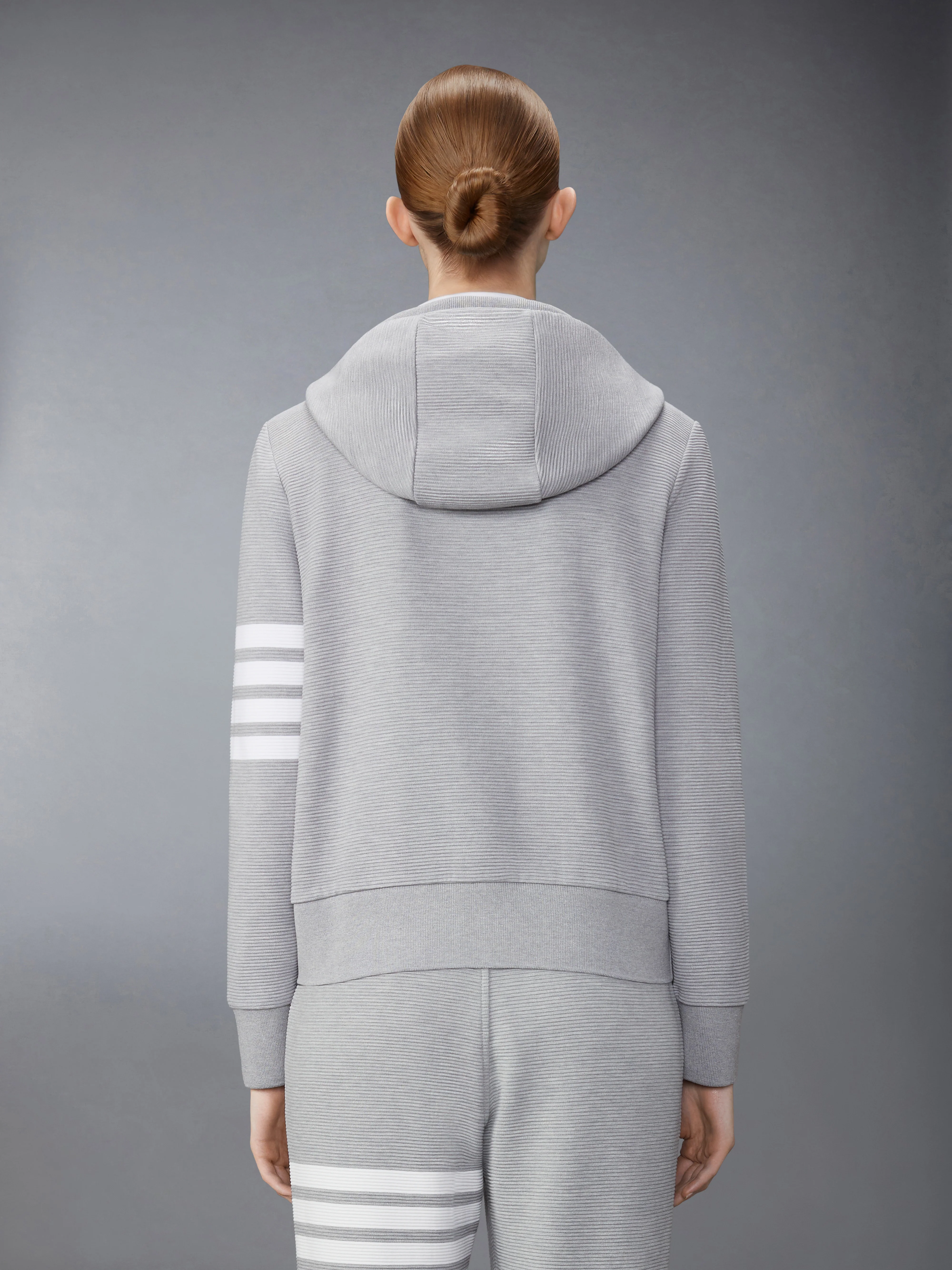 OTTOMAN RIB 4-BAR ZIP HOODIE - Image 2