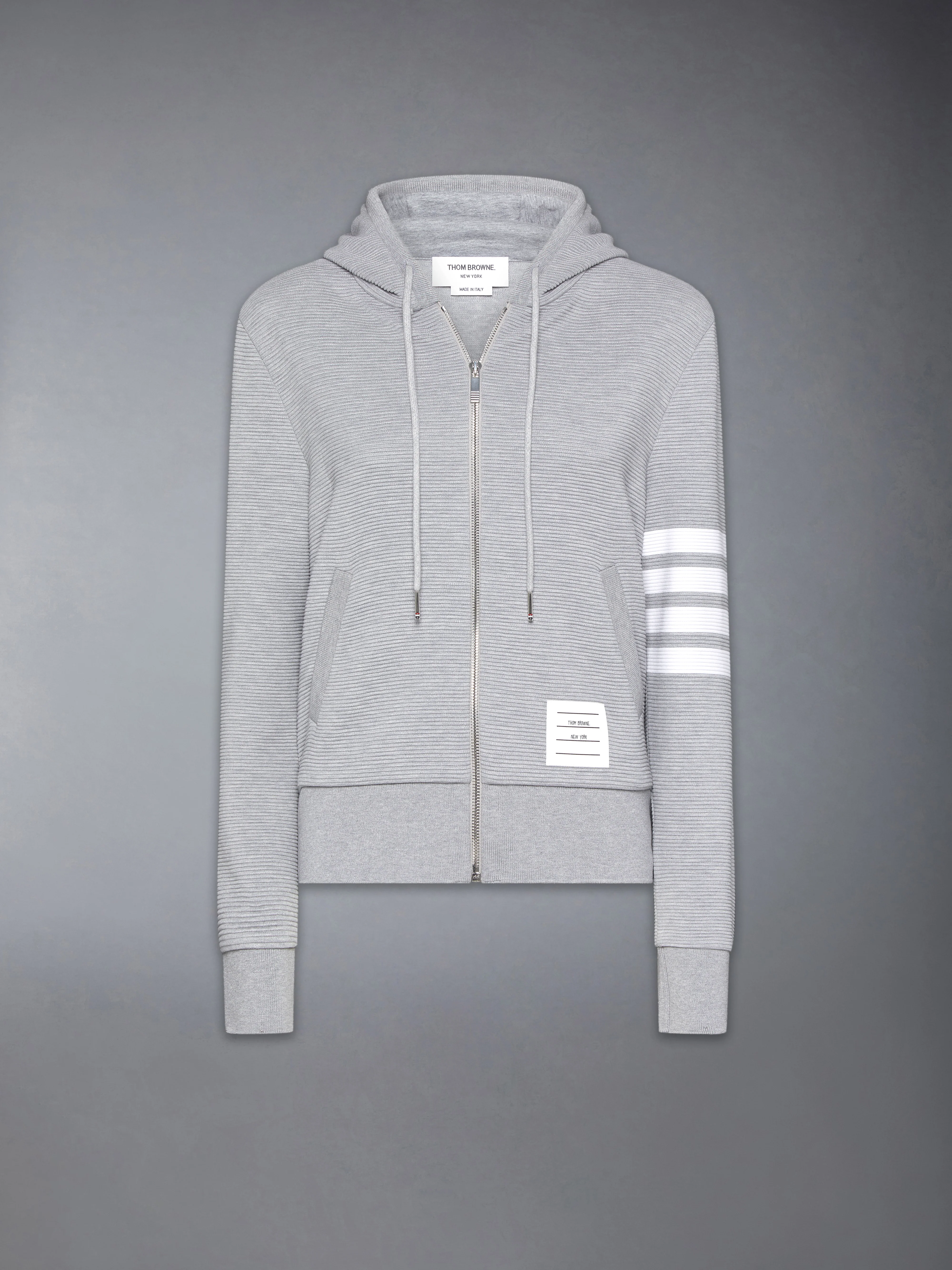 OTTOMAN RIB 4-BAR ZIP HOODIE - Image 7