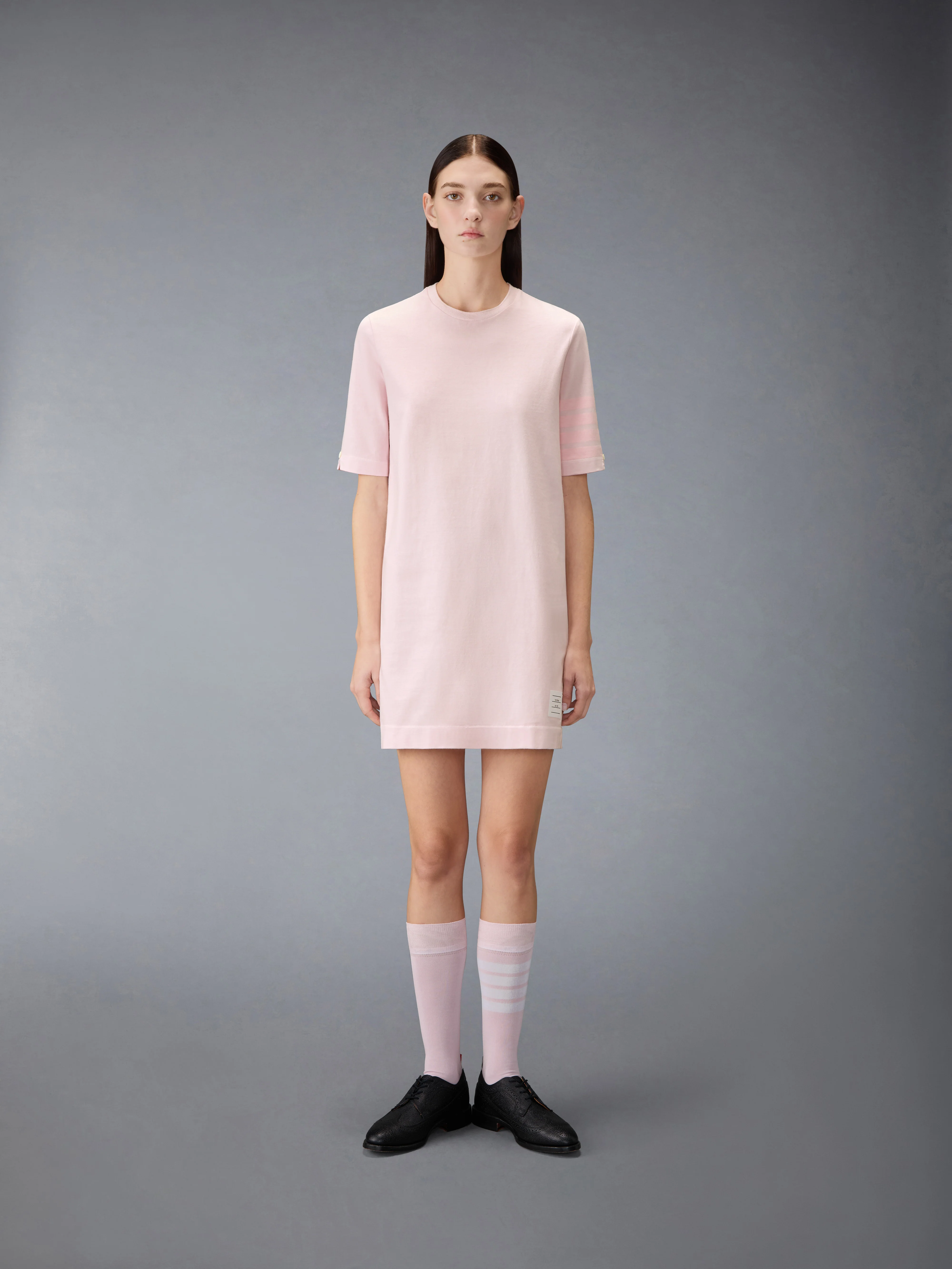 OVERDYED 4-BAR JERSEY TEE SHIRT DRESS