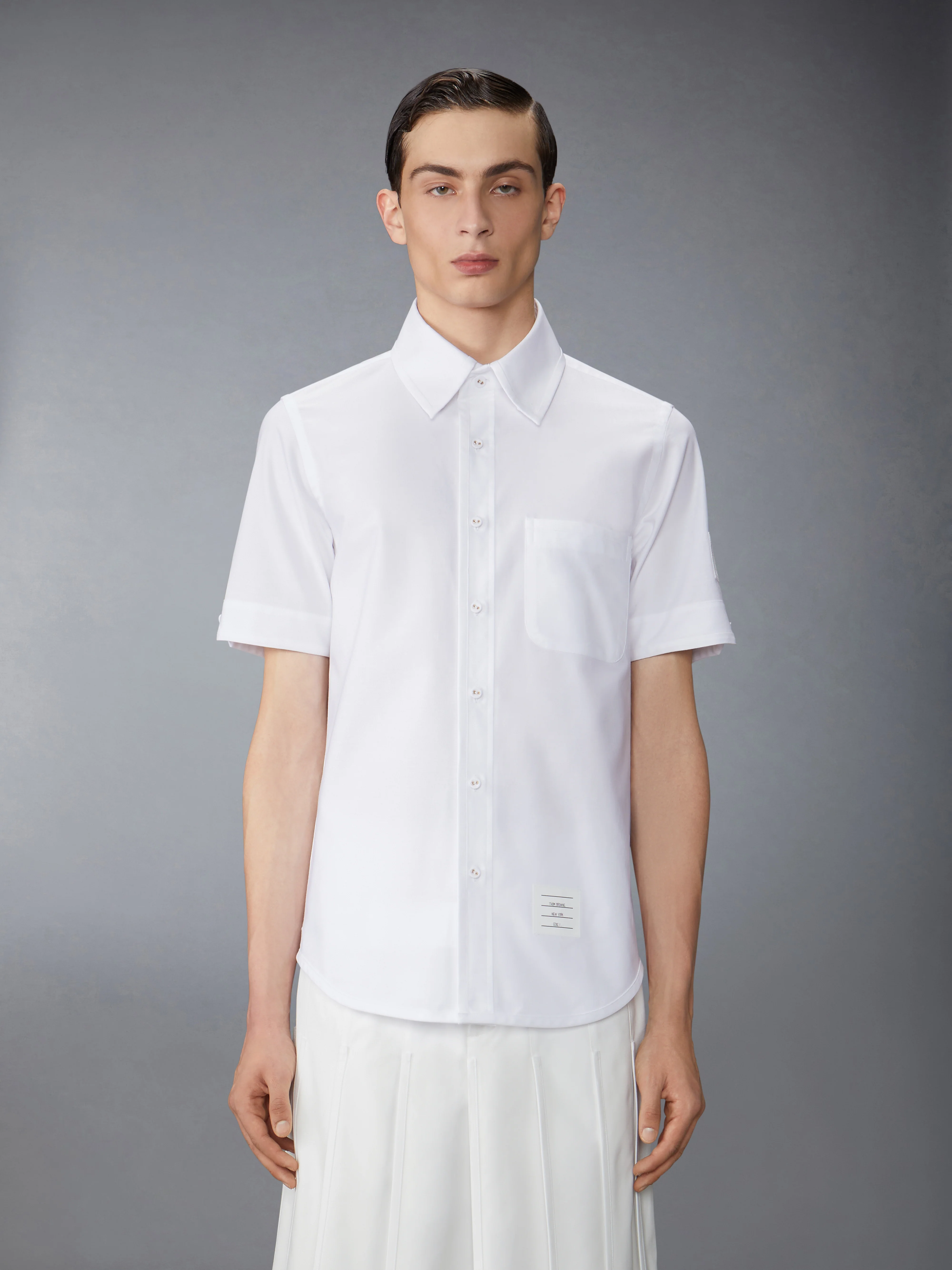 OXFORD SELF TIPPING AND FLAG PATCH SHIRT - Image 2