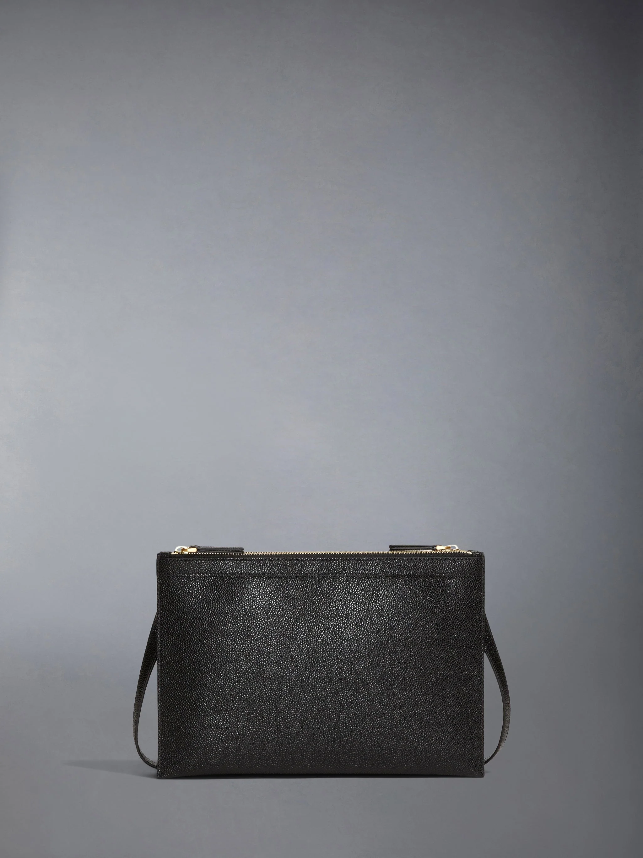 PEBBLE GRAIN DOUBLE ZIP DOCUMENT HOLDER CROSSBODY - Image 3