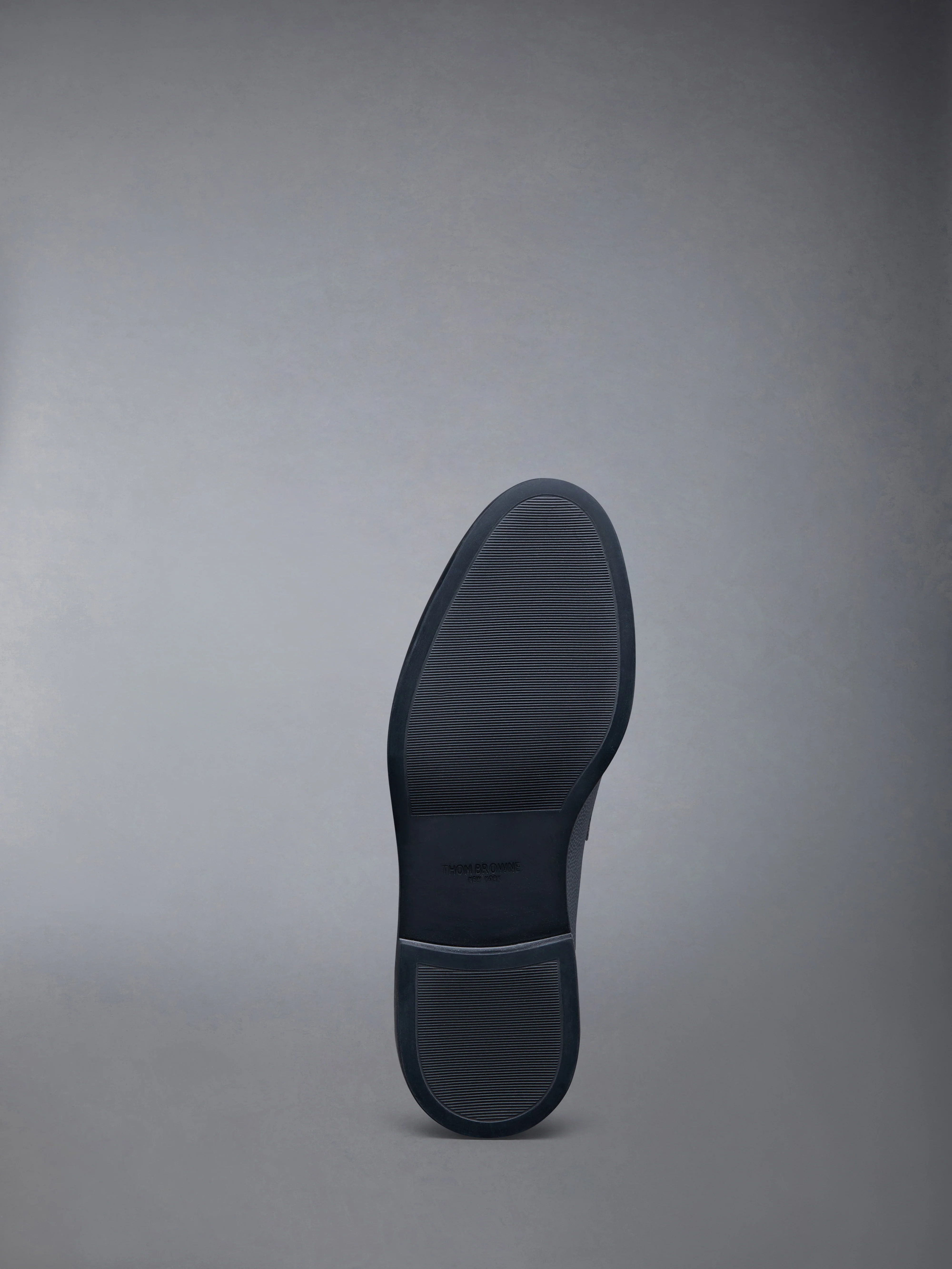 Pebble Grain Leather Rubber Sole Penny Loafer - Image 6