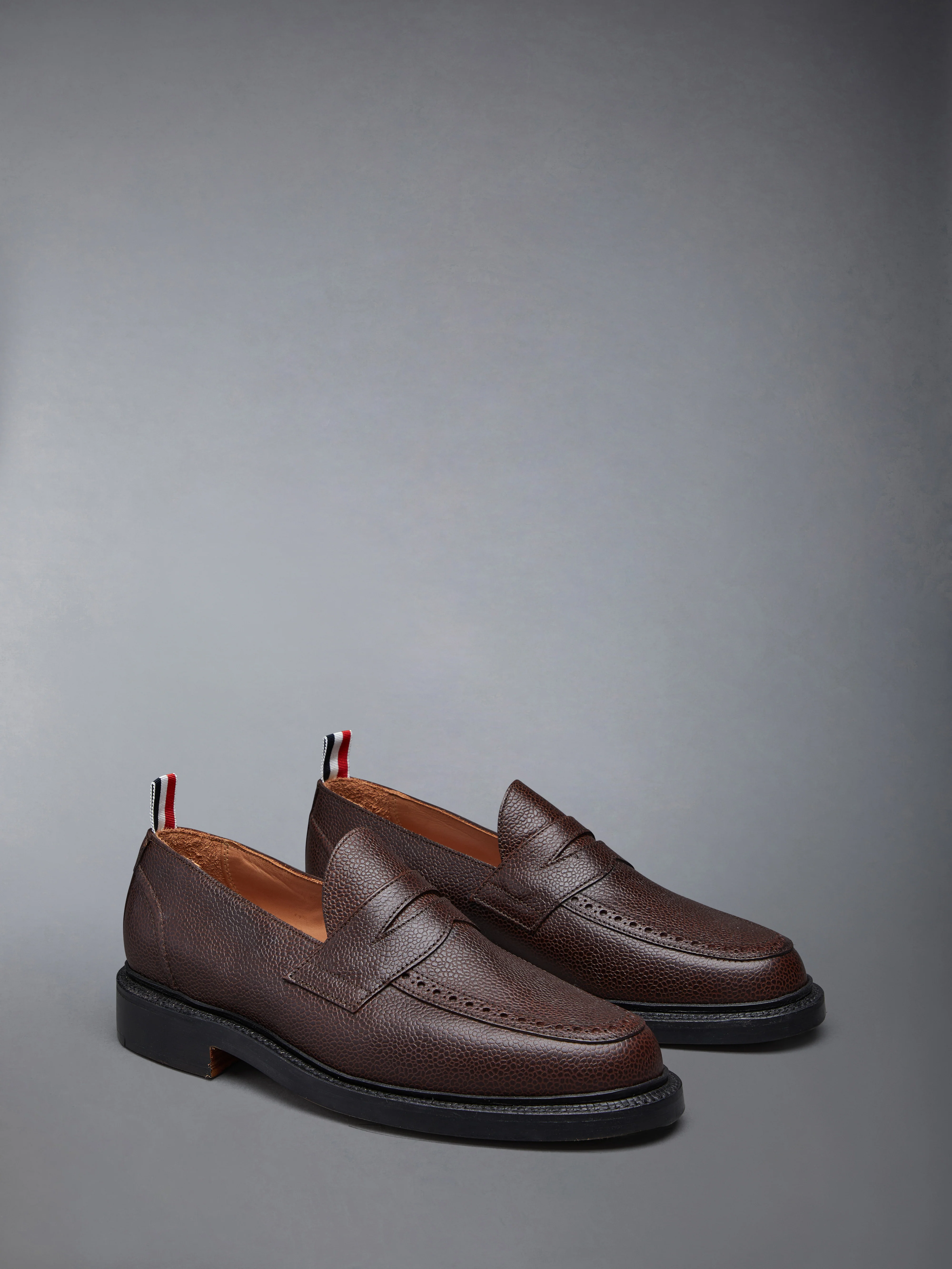 PEBBLE GRAIN LEATHER SOLE PENNY LOAFER - Image 2