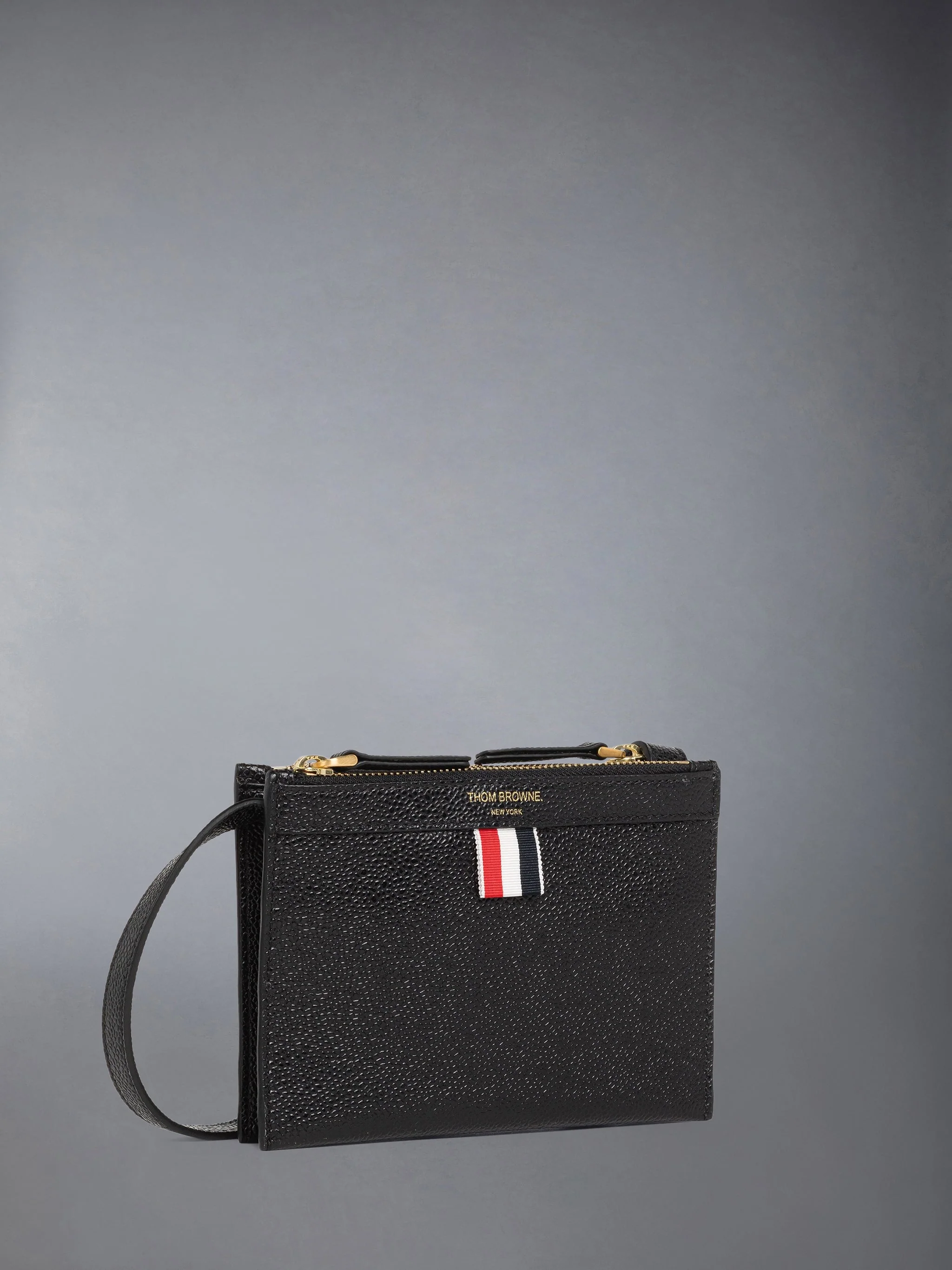PEBBLE GRAIN MINI DOUBLE DOCUMENT HOLDER CROSSBODY - Image 2