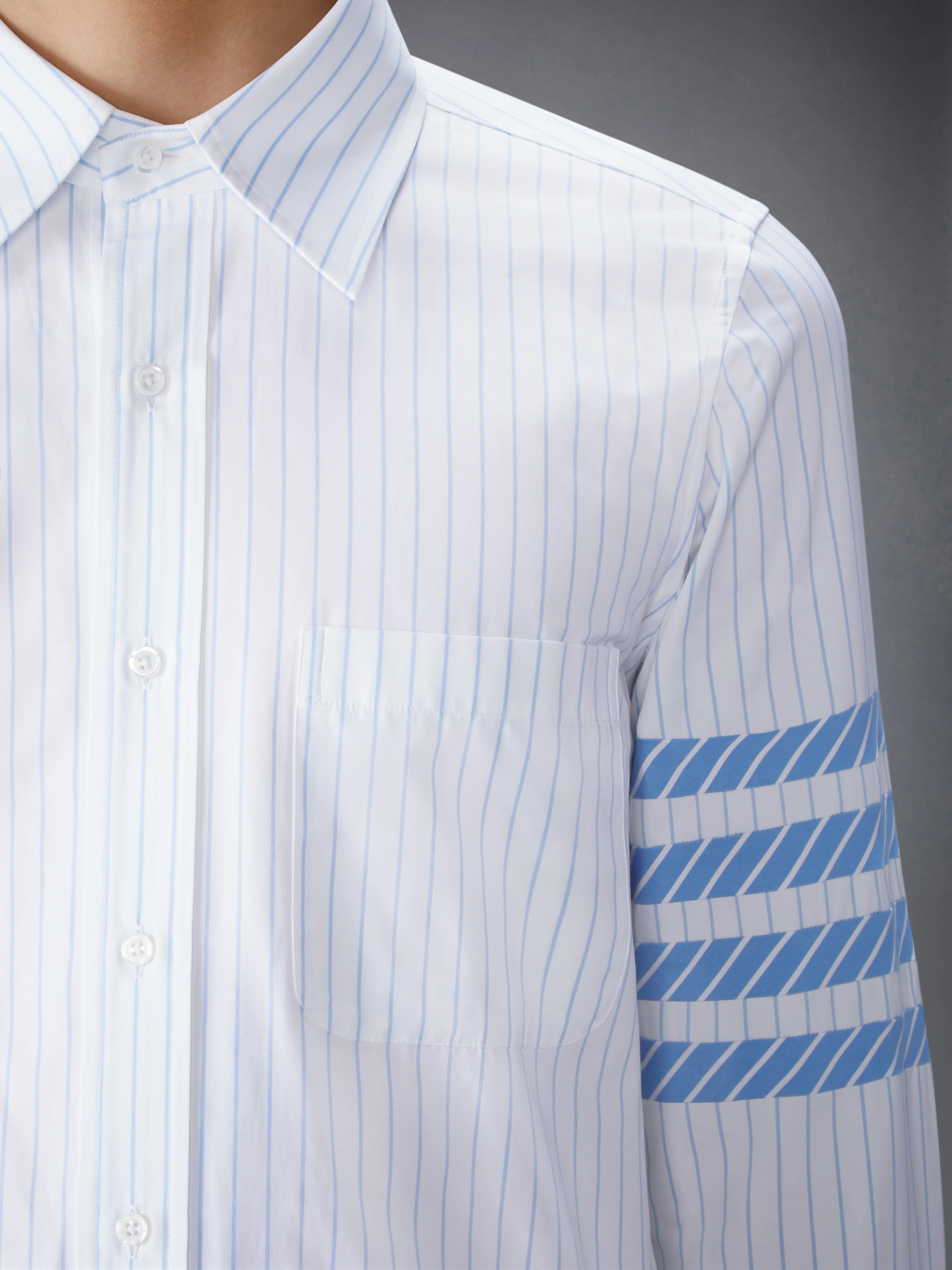 PINSTRIPE POPLIN 4-BAR  SHIRT - Image 6