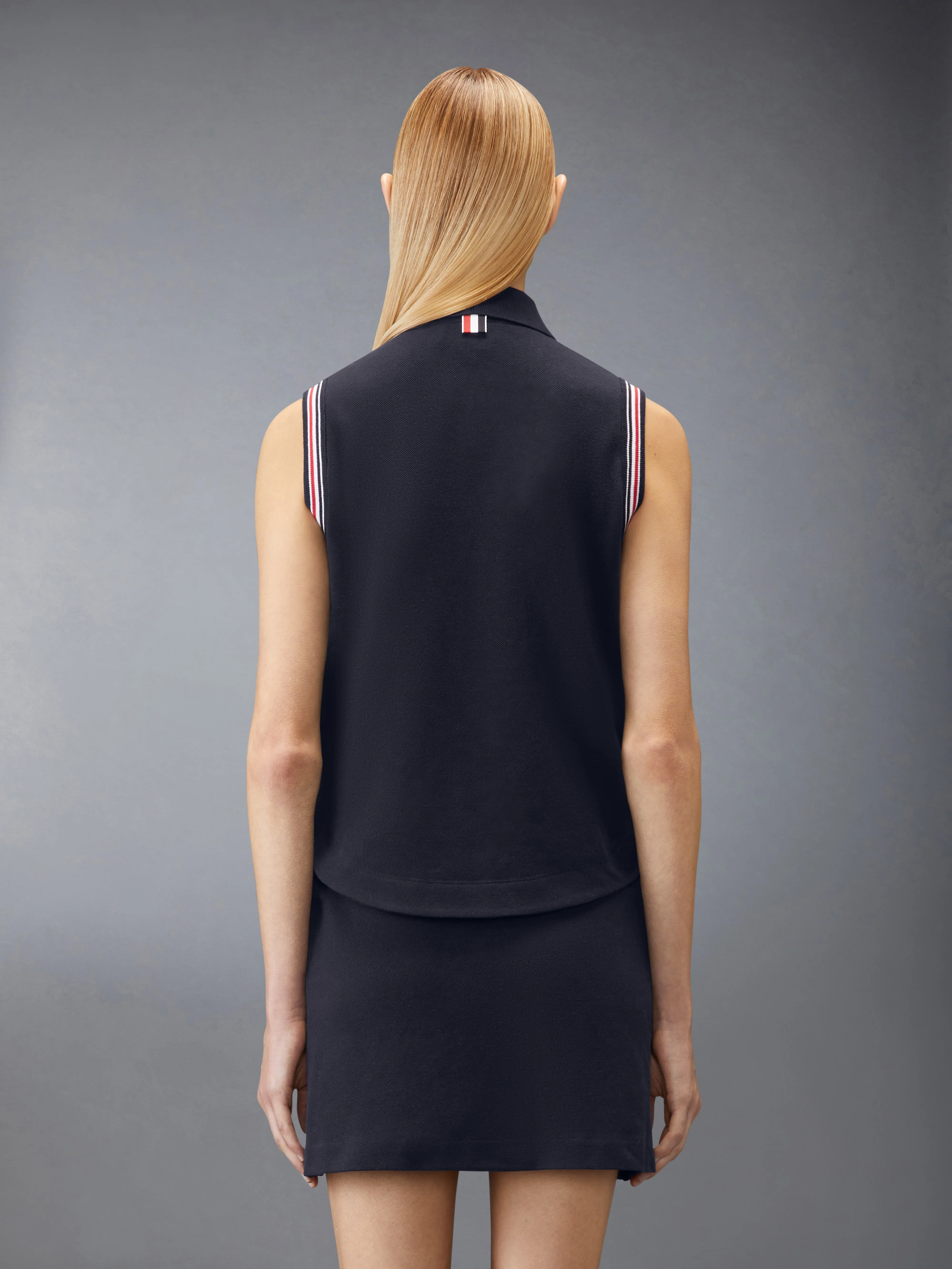 PIQUE RWB TRIM SLEEVELESS SHIRT - Image 2